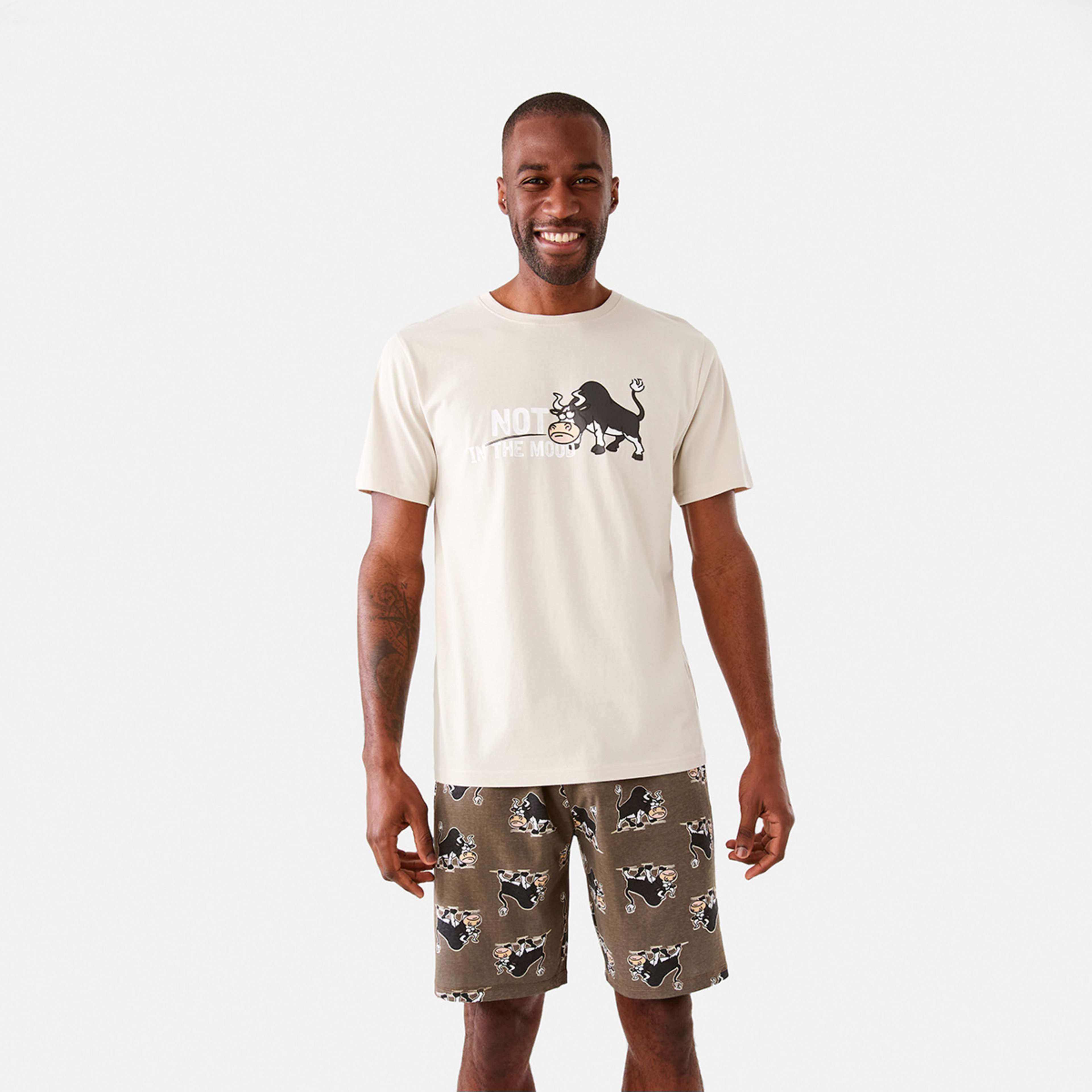 1 Short Sleeve Knit Short Pyjama Set In Themood, 1 of 8