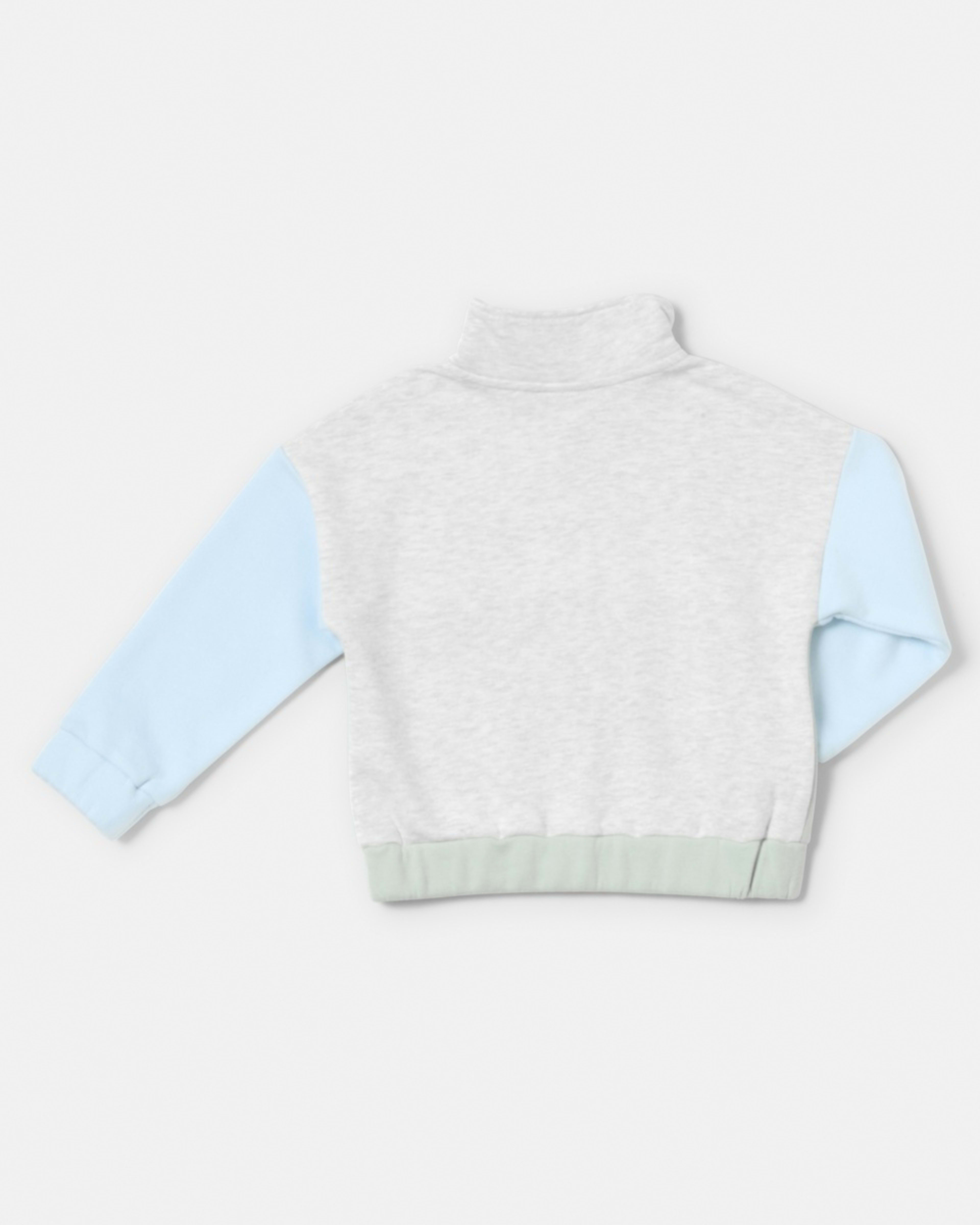 8 Colour Block Quarter Zip Fleece Sweatshirt Mutli, 8 of 8