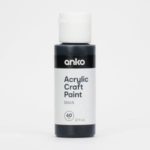 60ml Acrylic Craft Paint - Black - Kmart
