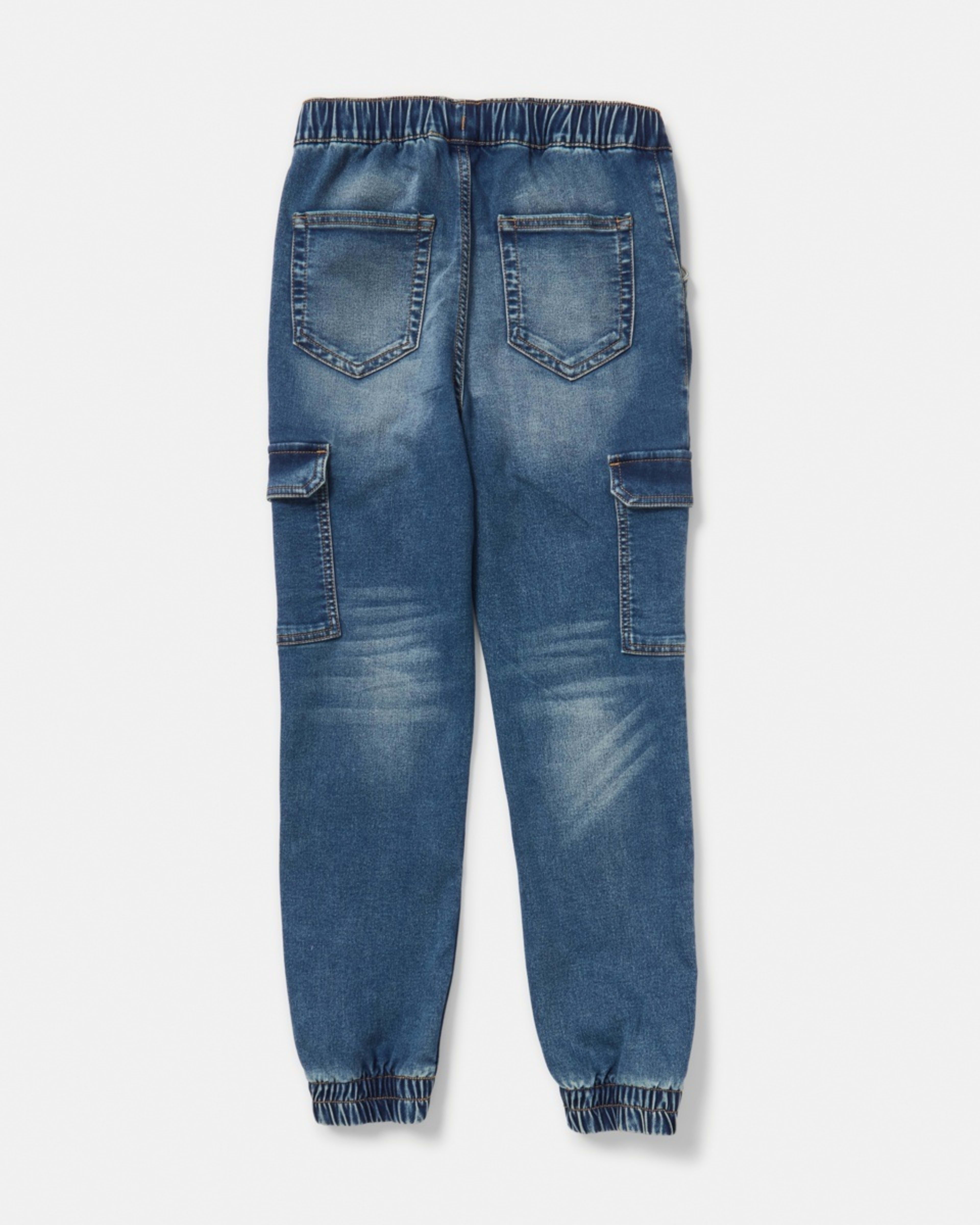 9 Denim Cargo Joggers Mid Wash, 9 of 9