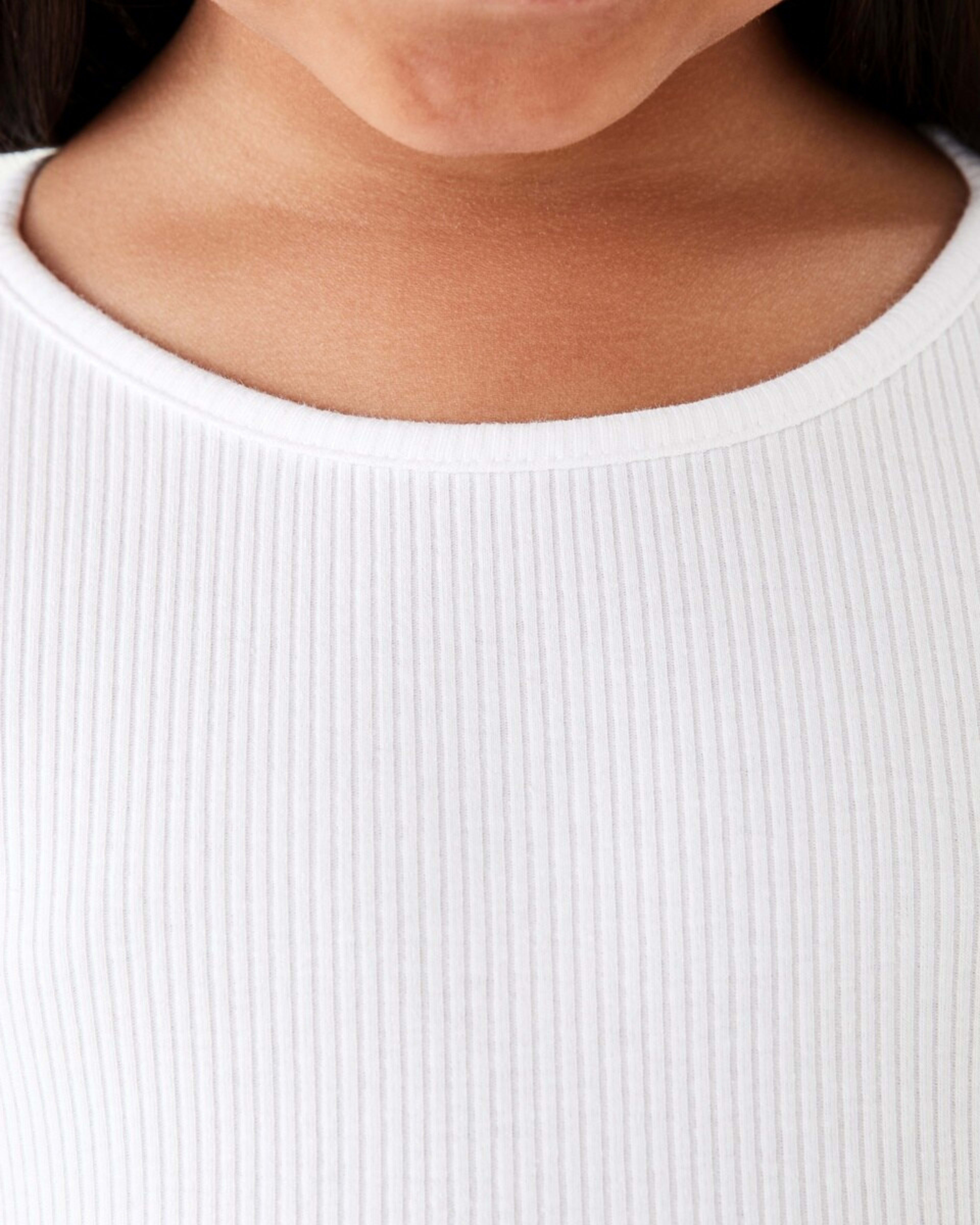 4 Long Sleeve Rib T-shirt White, 4 of 9