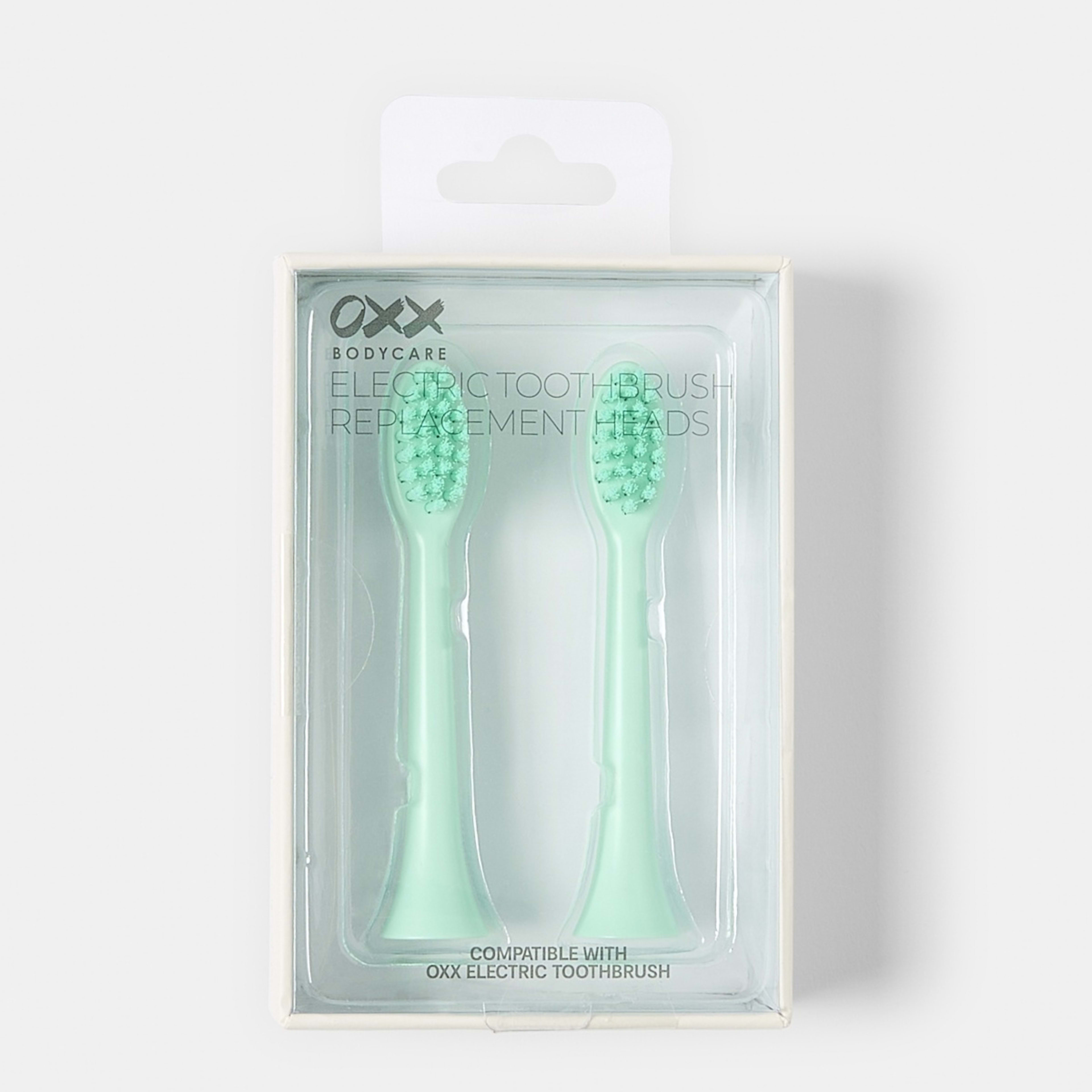4 OXX Bodycare 2 Pack Electric Toothbrush Replacement Heads - Green, 4 of 5