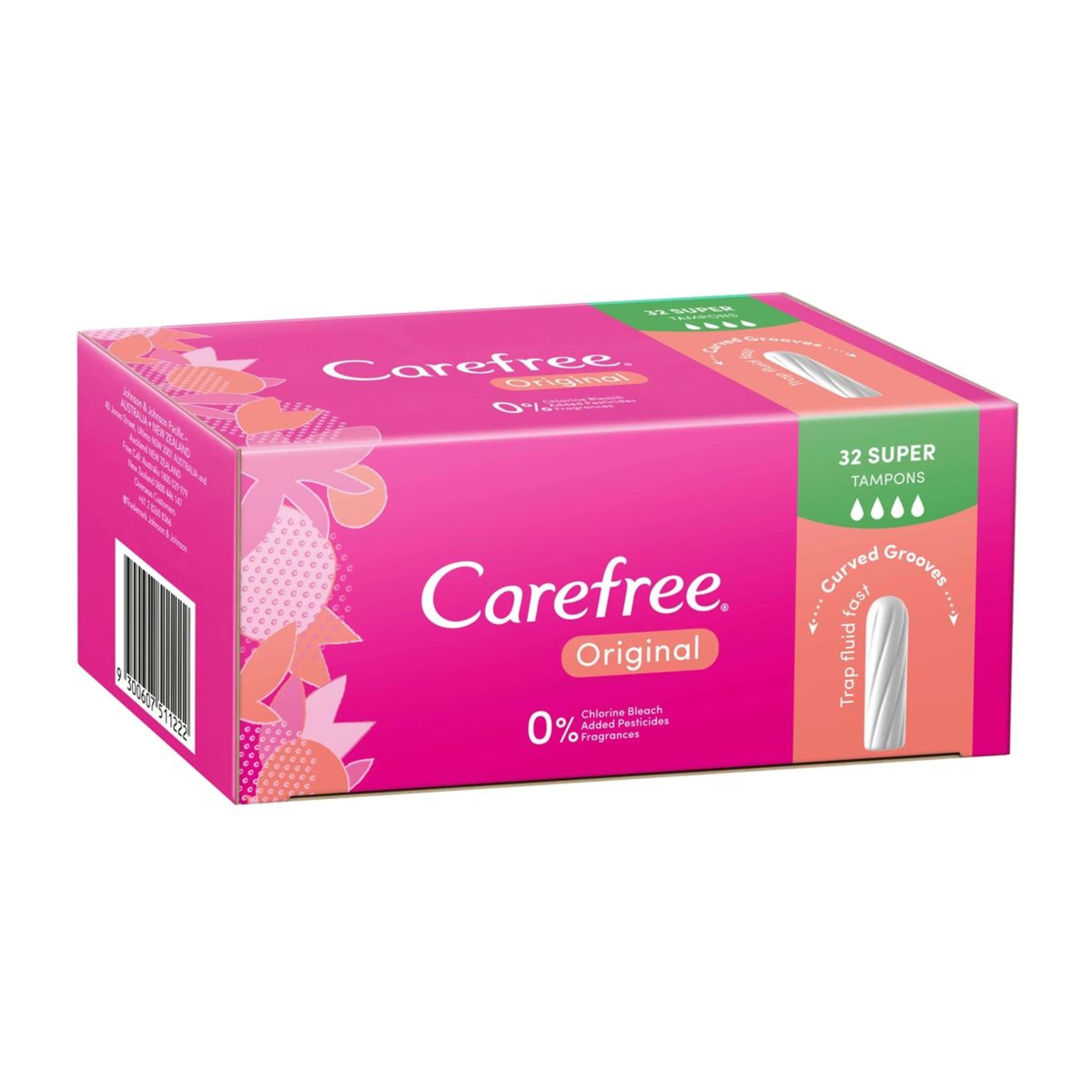 1 32 Pack Carefree Original Super Tampons, 1 of 8