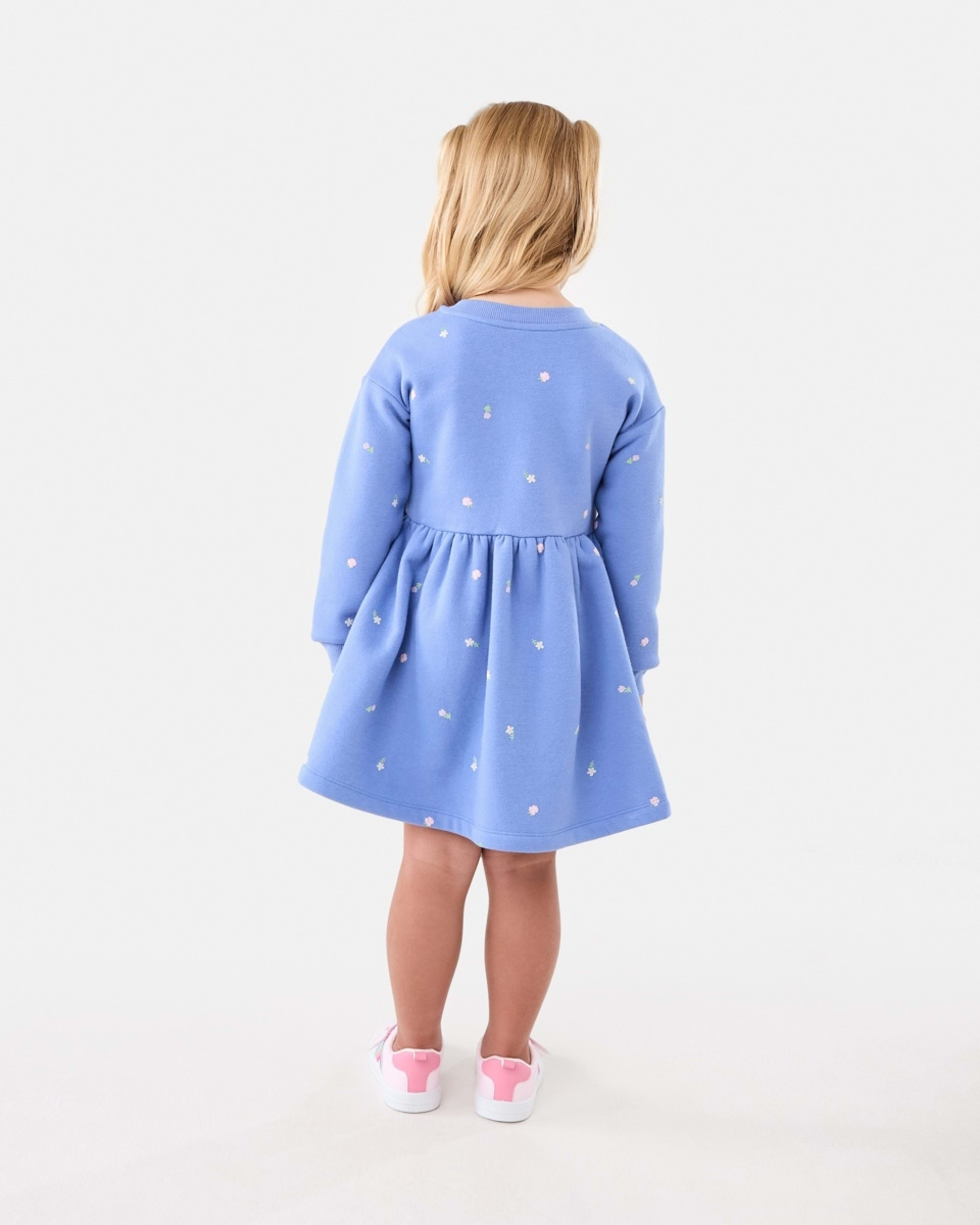 7 Puff Print Fleece Dress Floral, 7 of 9