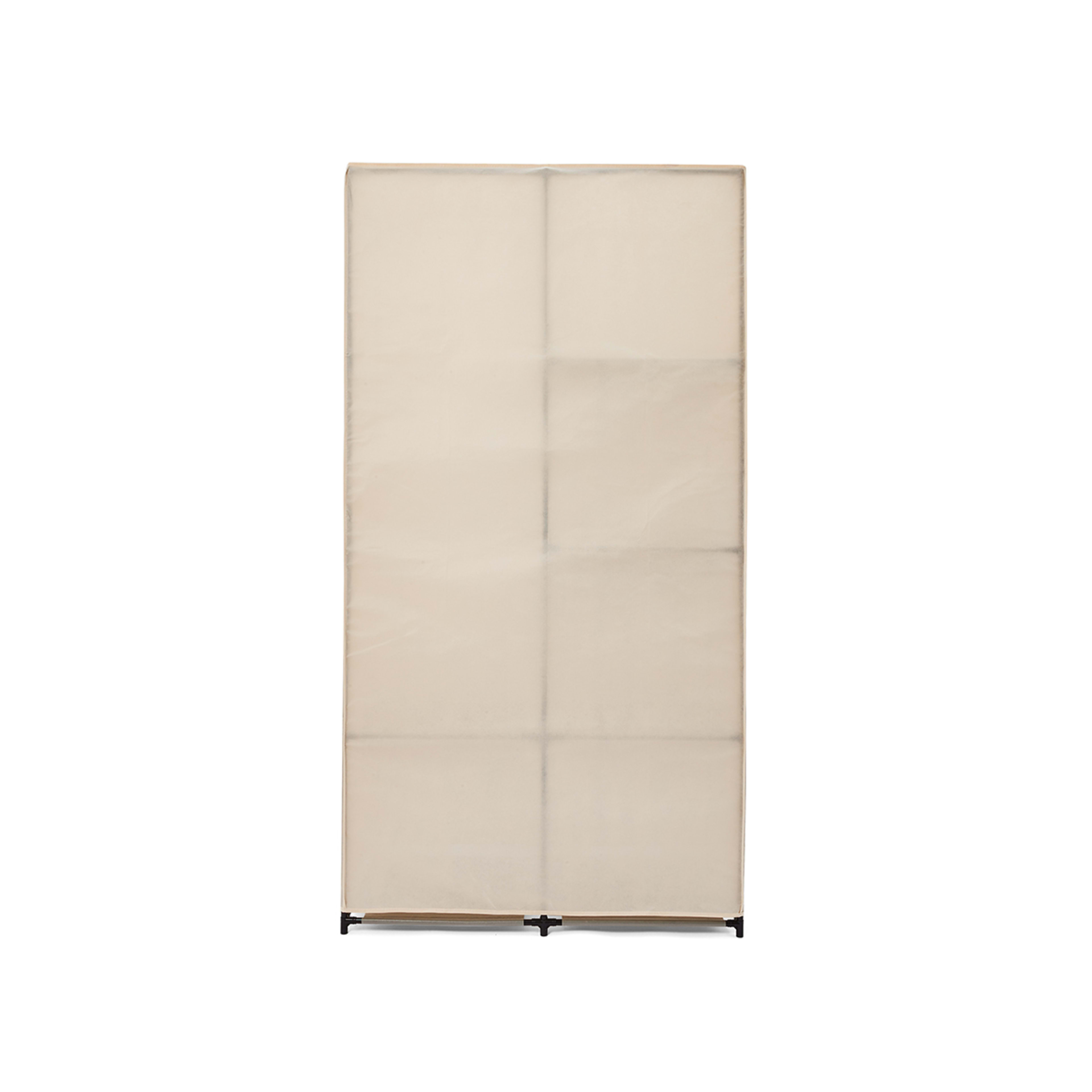 9 Linen Look Covered Wardrobe - Beige, 9 of 10