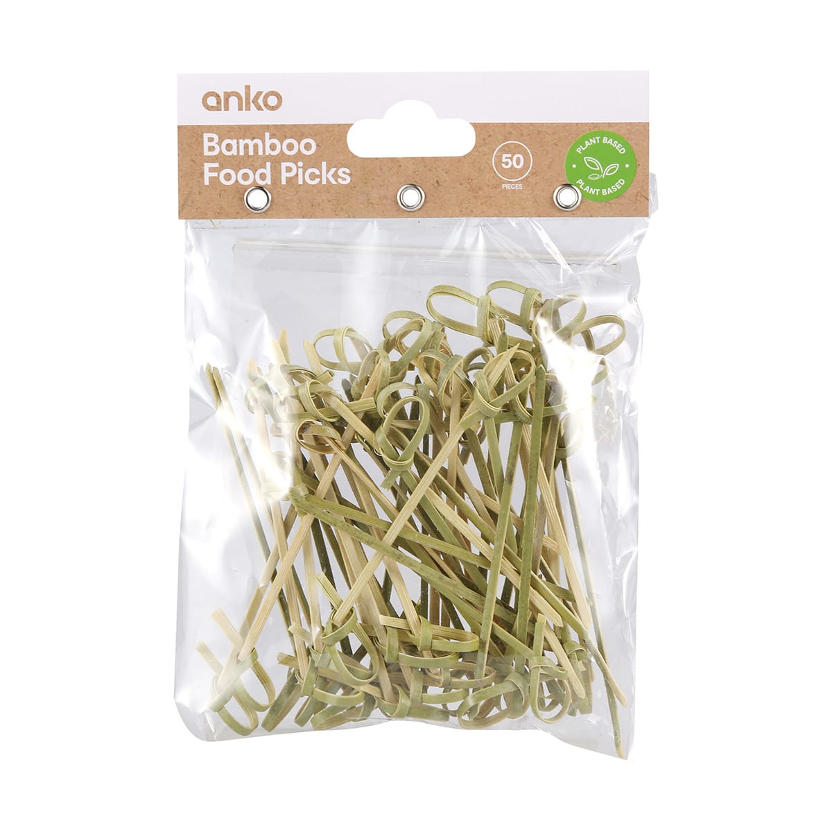 50 Piece Bamboo Food Picks Kmart