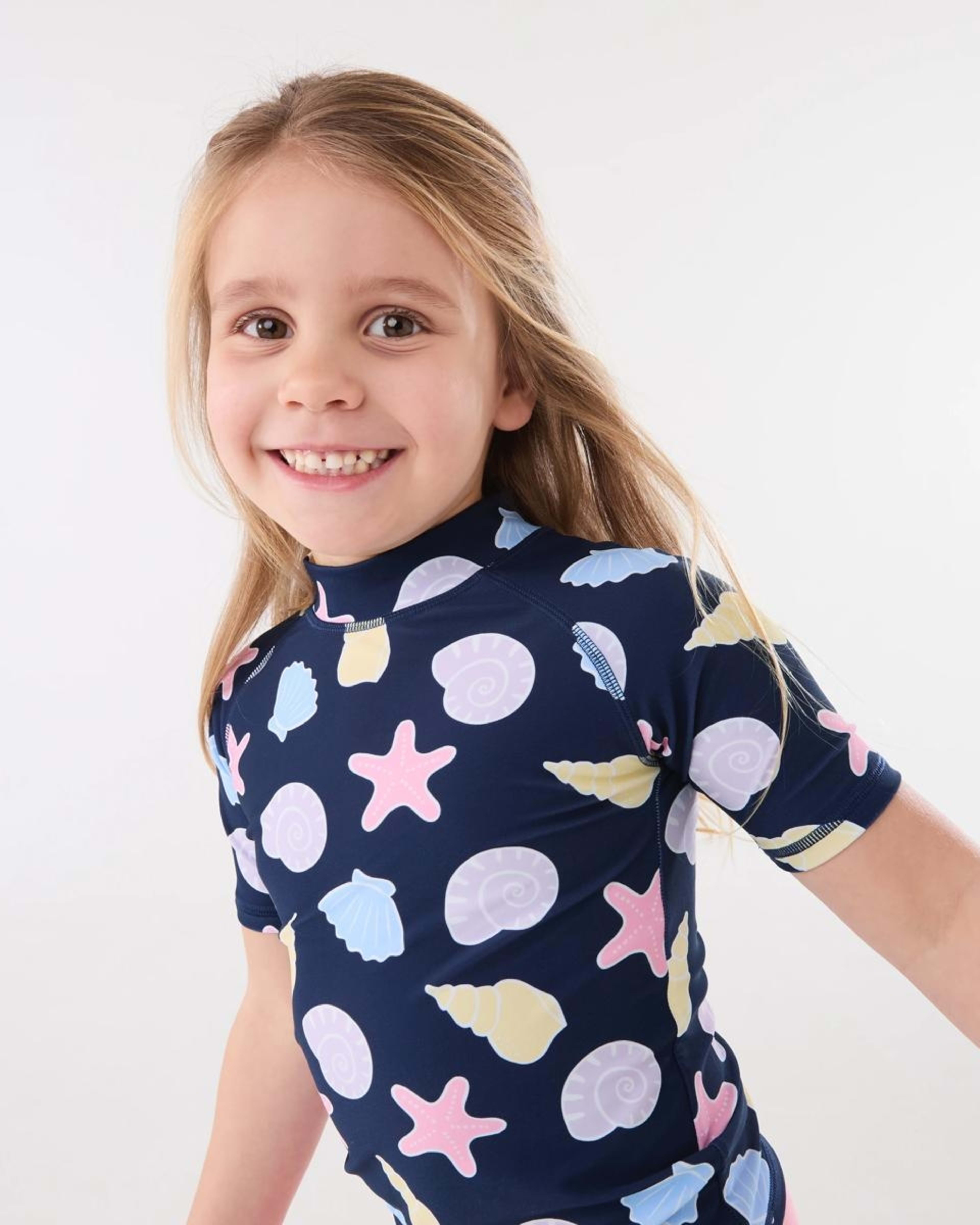 3 Print Rash Vest SEA SHELL DEEP INDIGO, 3 of 6