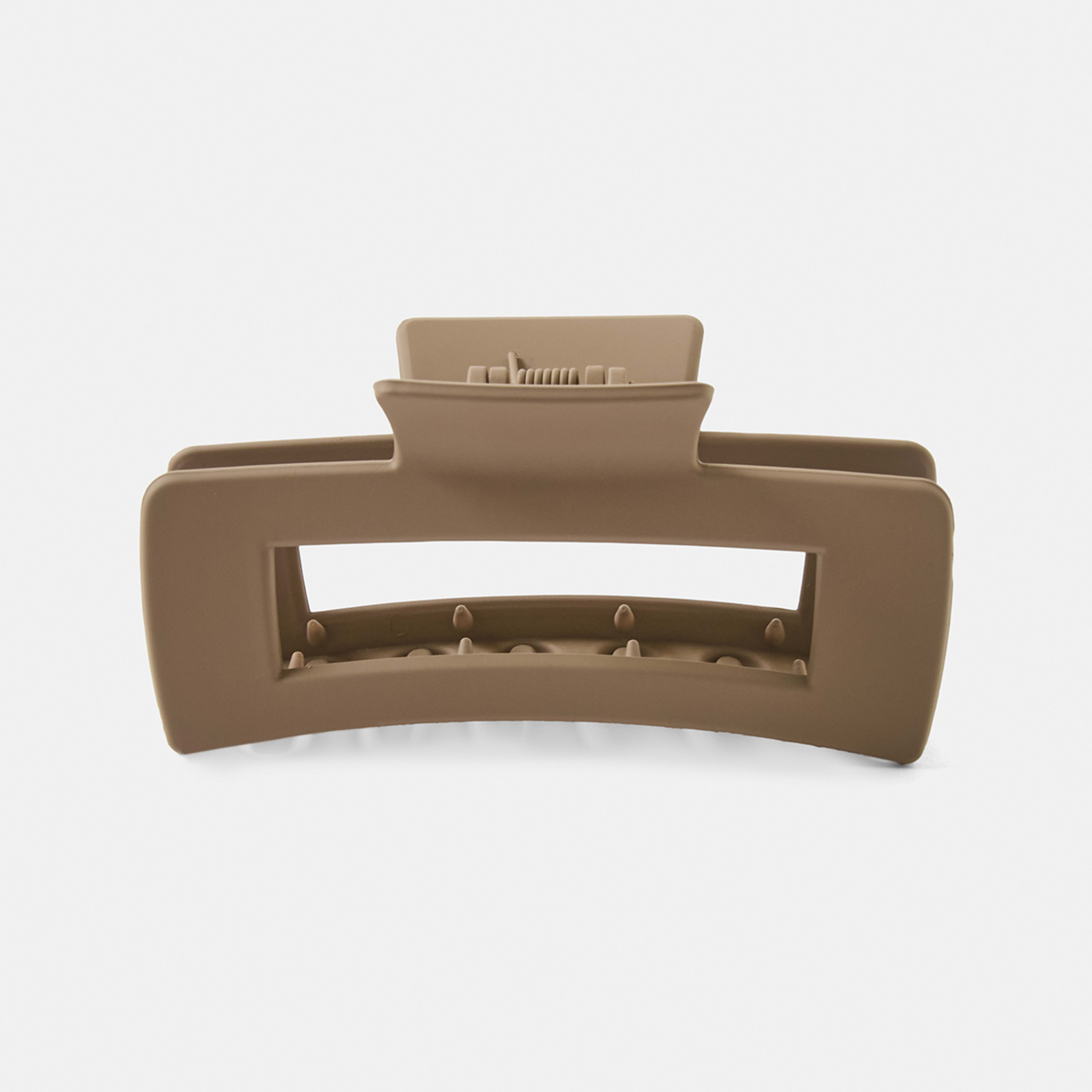 1 Brown Rectangle Claw Hair Clip, 1 of 4