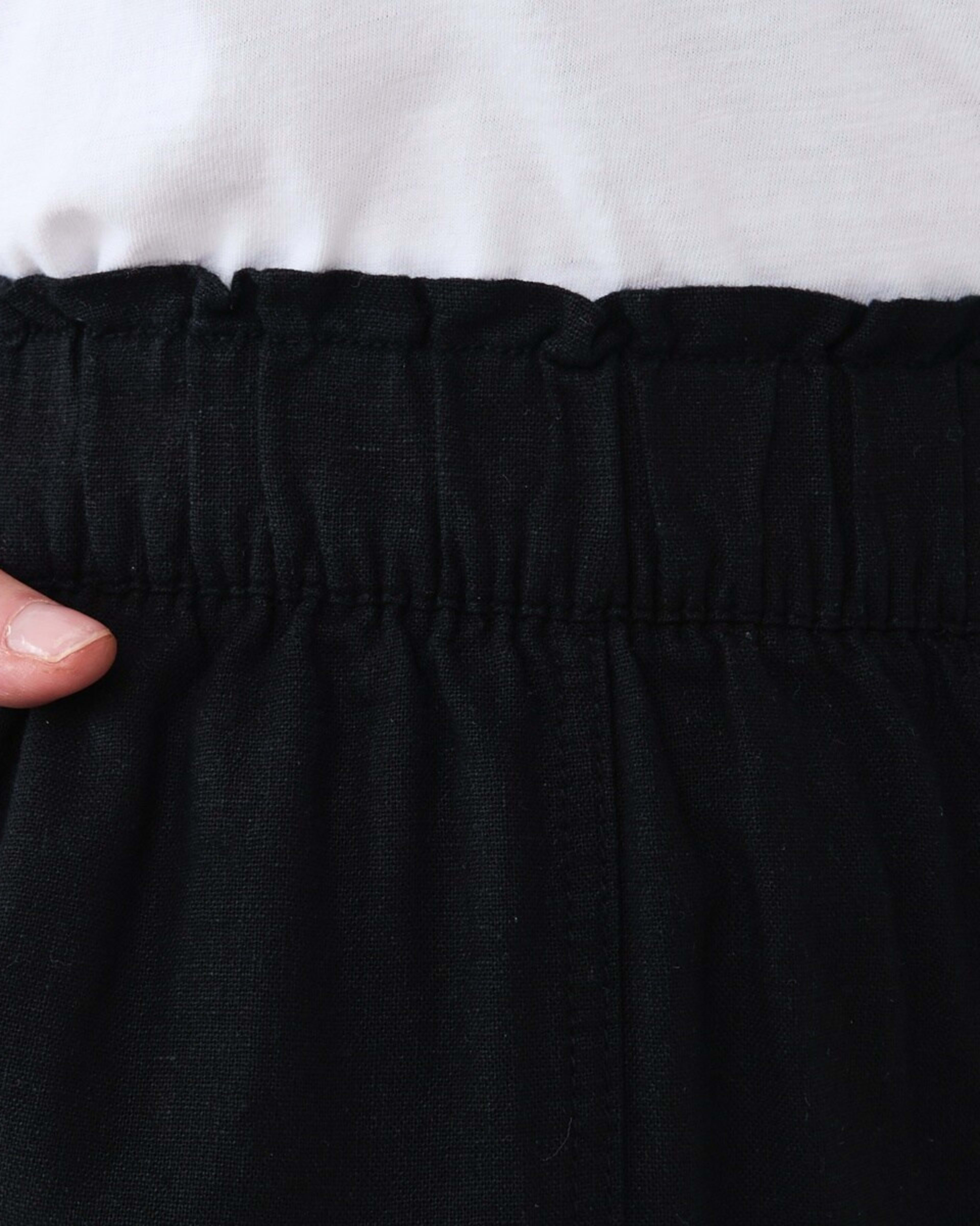 5 Linen Blend Culottes BLACK, 5 of 5