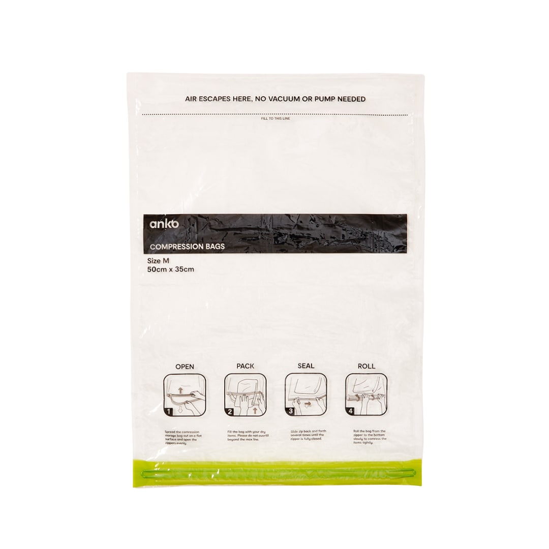 Travel Compression Storage Bags Clear Kmart