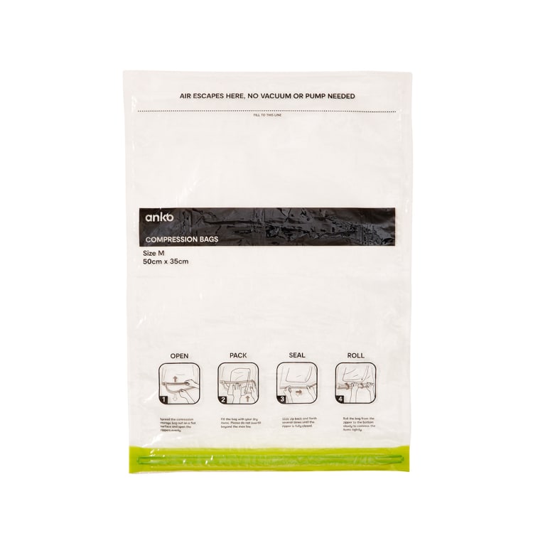 Travel Compression Storage Bags Clear Kmart NZ
