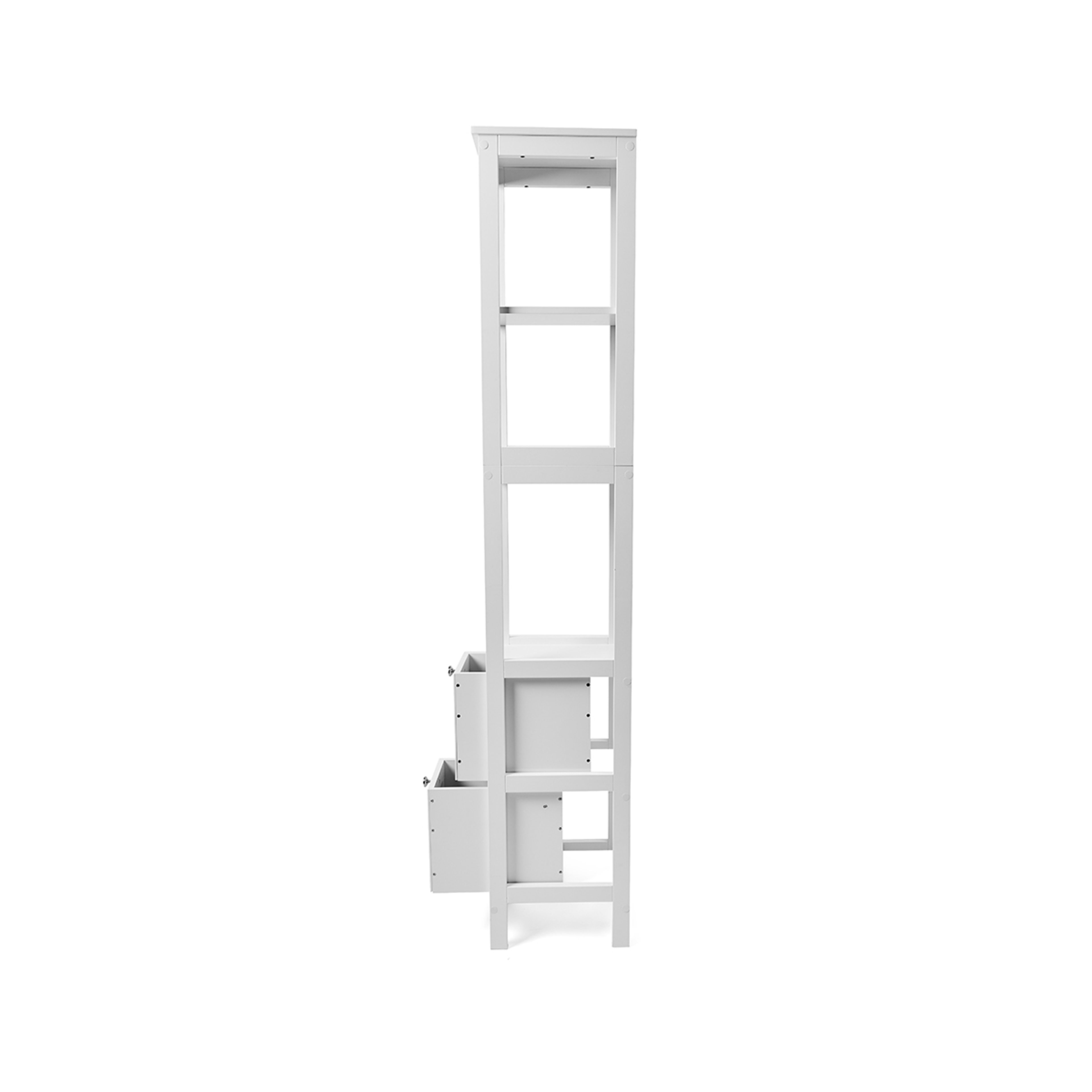 7 Panelled Slim 5 Tier Unit - White, 7 of 10