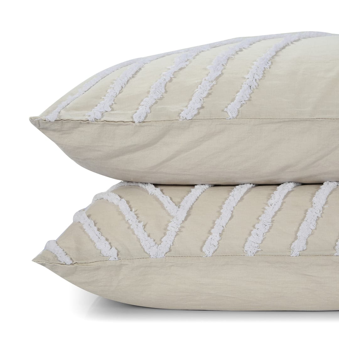 Phoenix Cotton Quilt Cover Set Queen Bed, Beige Kmart