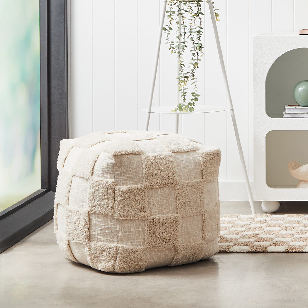 Checker Ottoman Kmart NZ