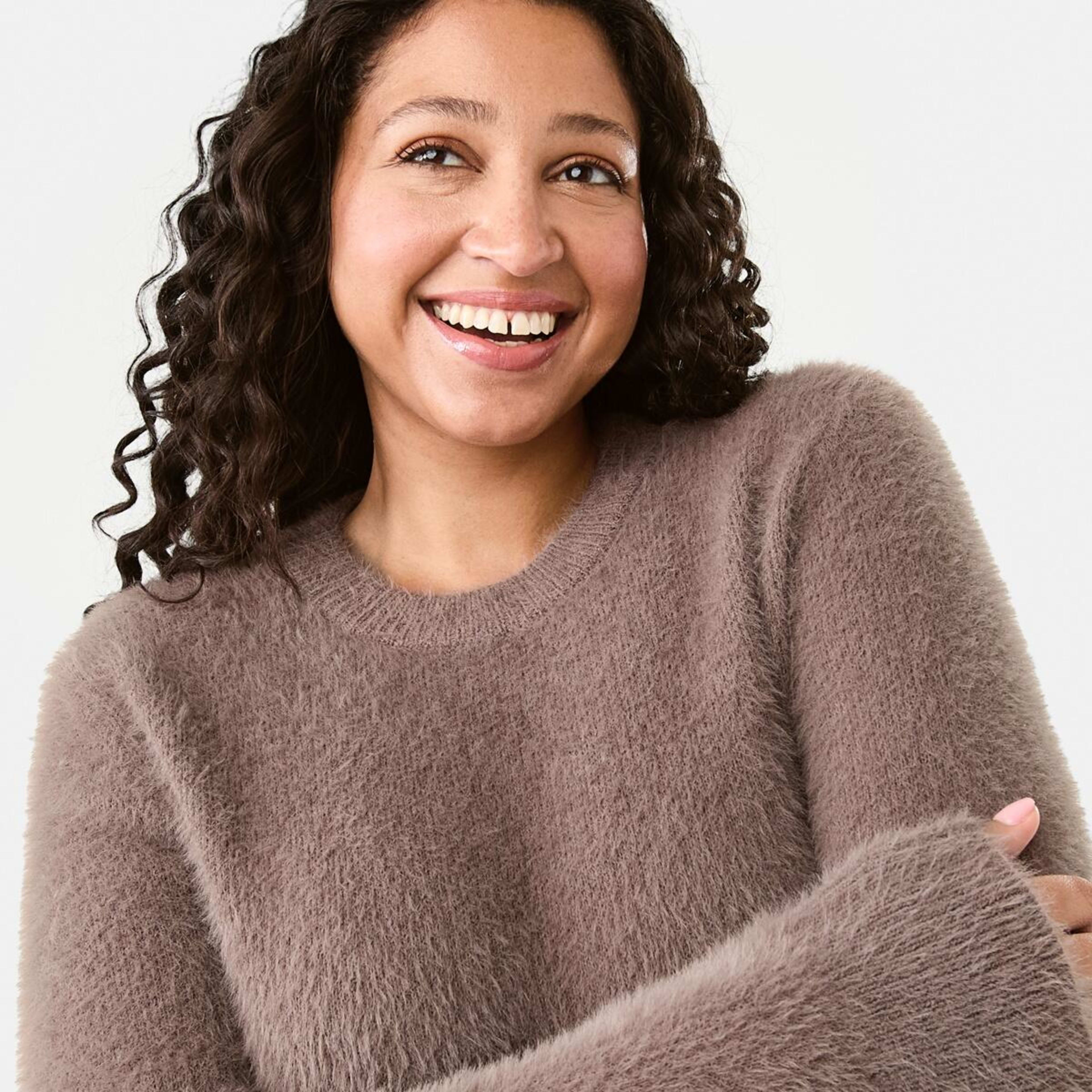 4 Eyelash Jumper Taupe Brn, 4 of 6