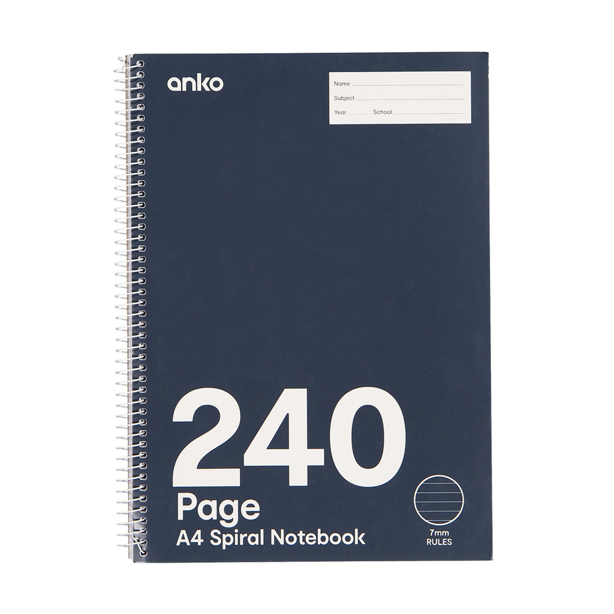 240 Page A4 Spiral Notebook Kmart