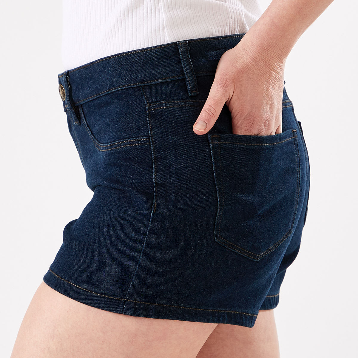 Mid Rise Denim Shorts Kmart