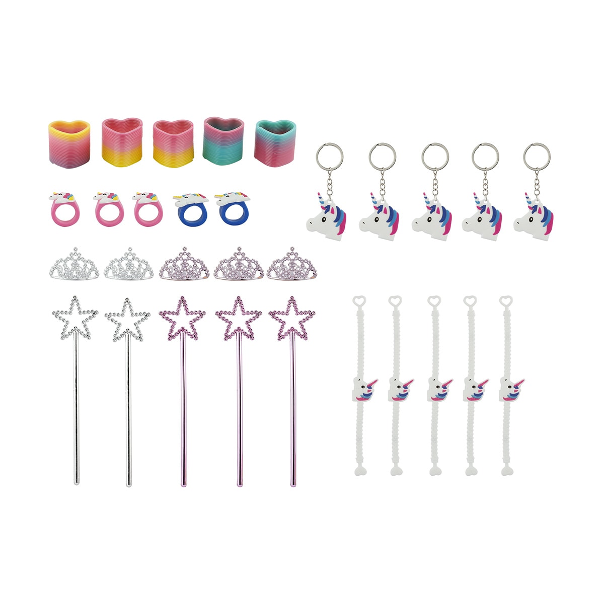 30 Pieces Unicorn Party Favours Pack Kmart NZ