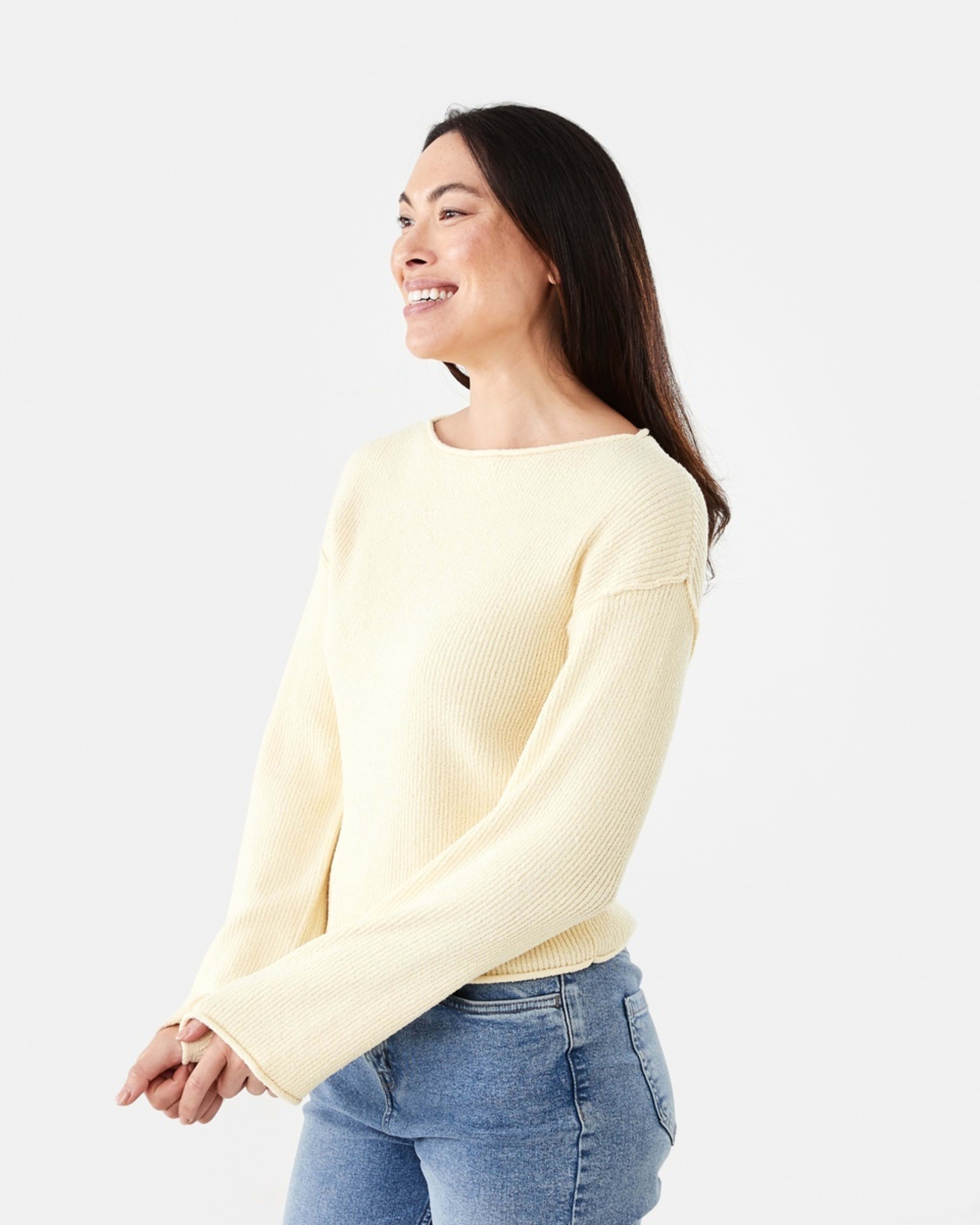 2 Textured Boat Neck Jumper FLAN, 2 of 5