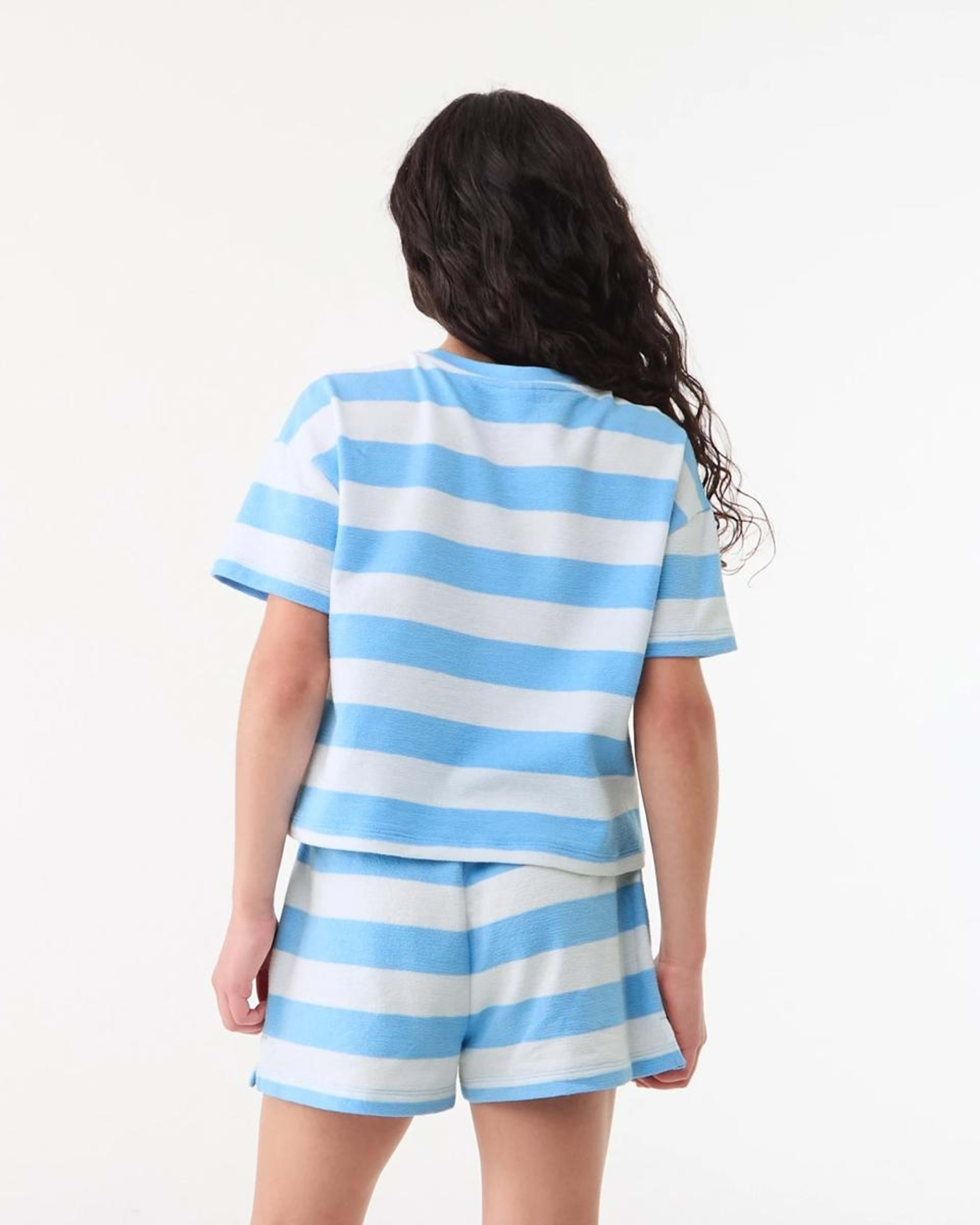 2 Textured Set BLOCK STRIPE BELLFLOWER BLUE, 2 of 9