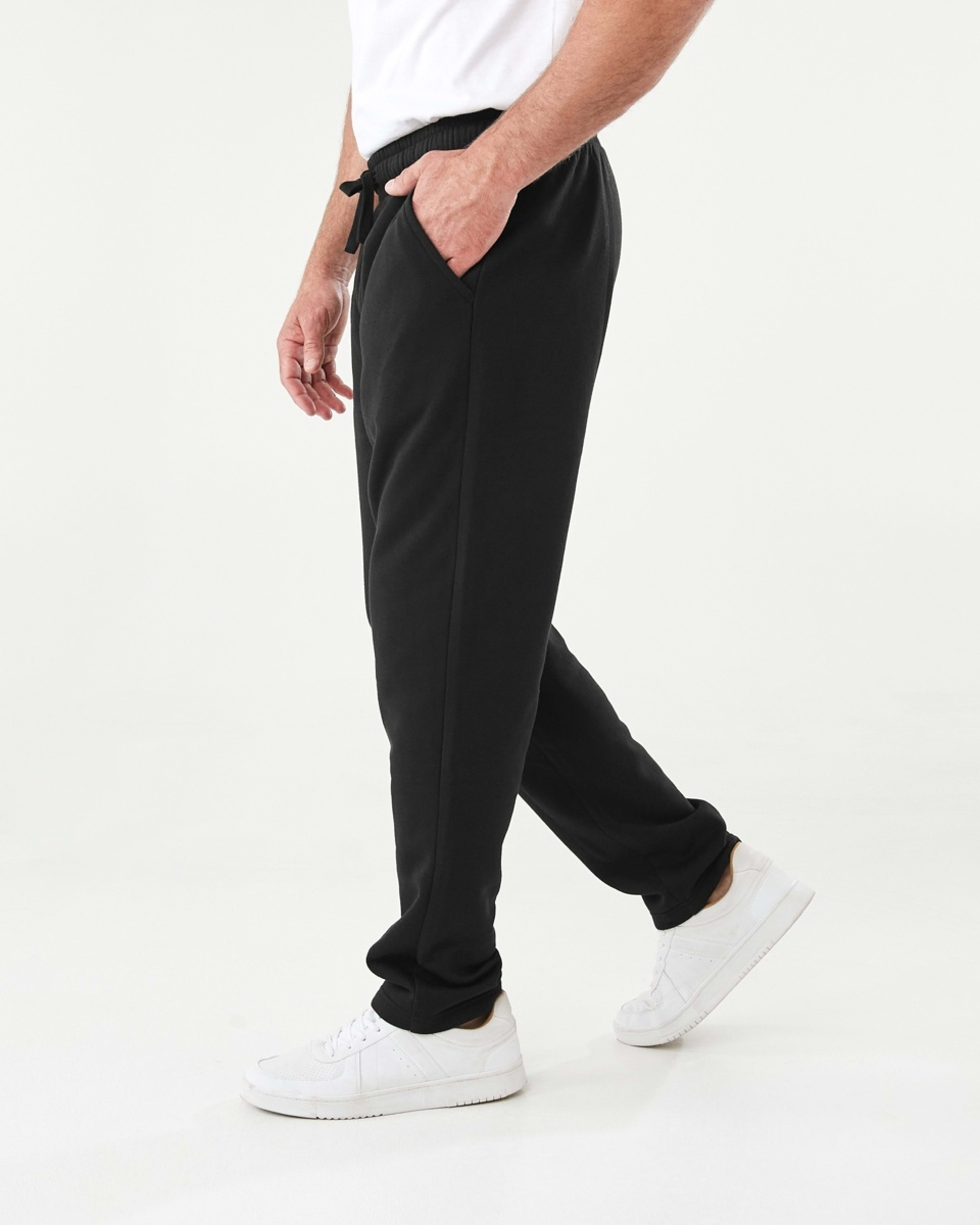 2 Open Leg Track Pants Black, 2 of 5