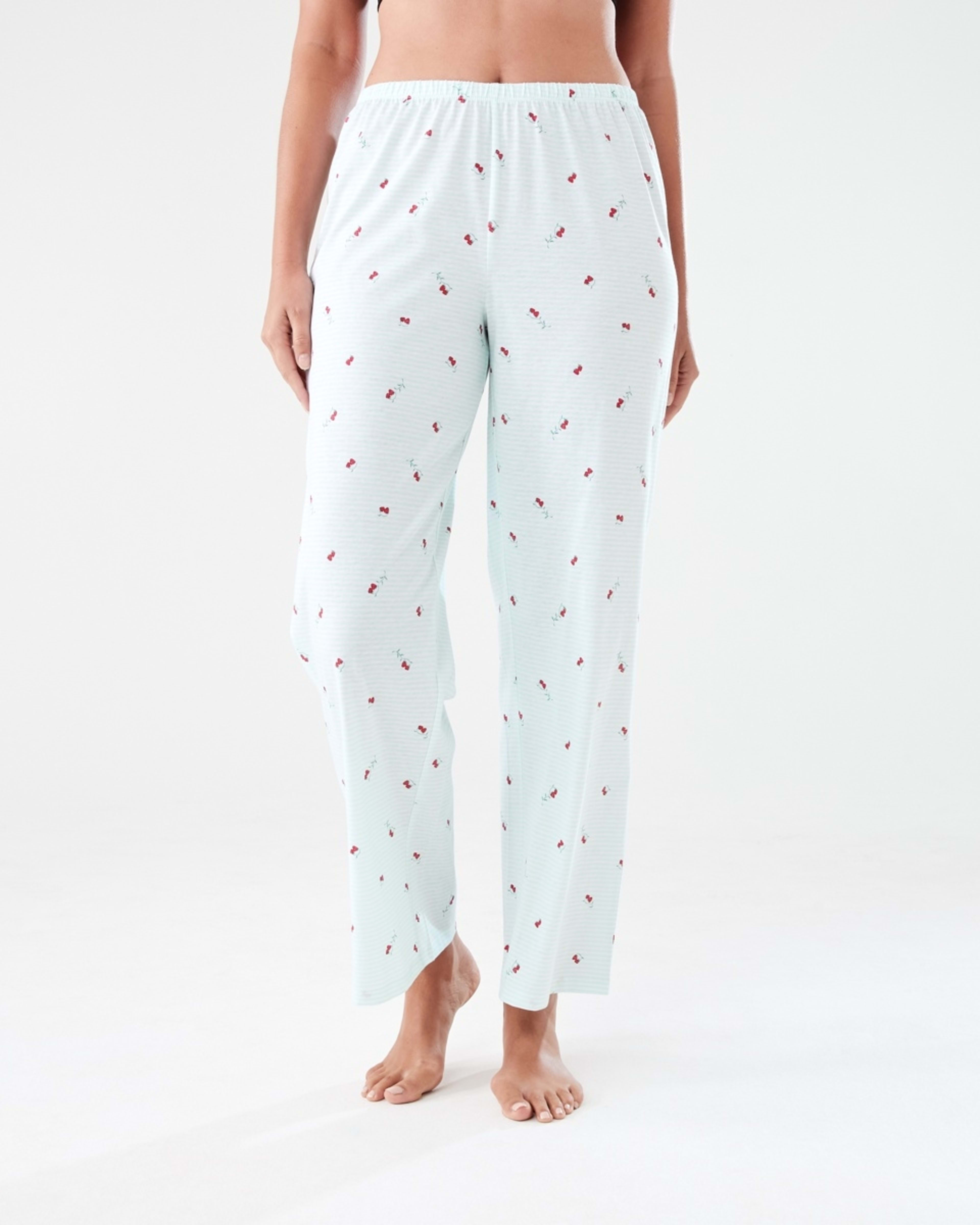 1 Print Knit Pants RASPBERRY STRIPE SPROUT