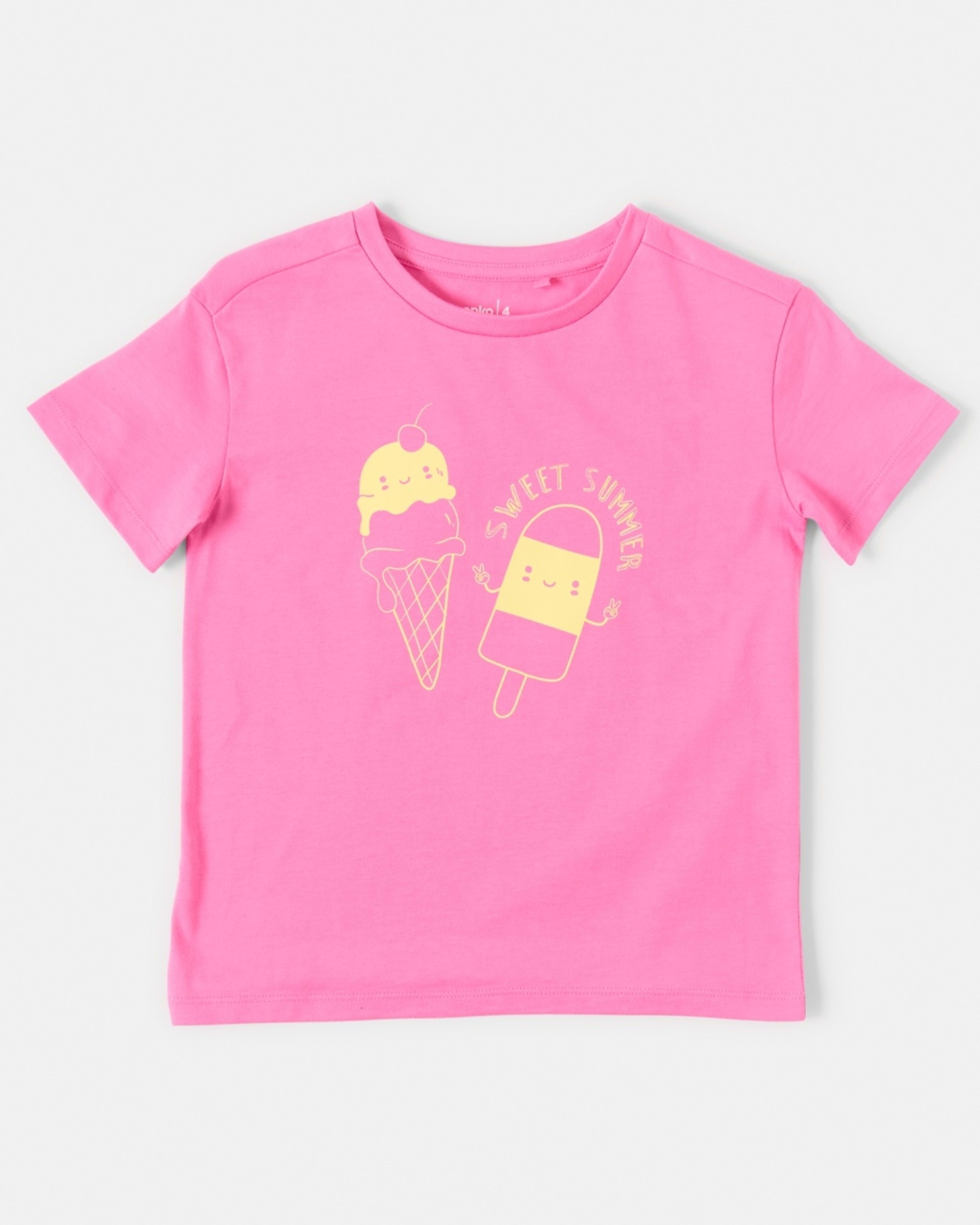 7 Short Sleeve Print T-shirt Pnk Icecrm, 7 of 8