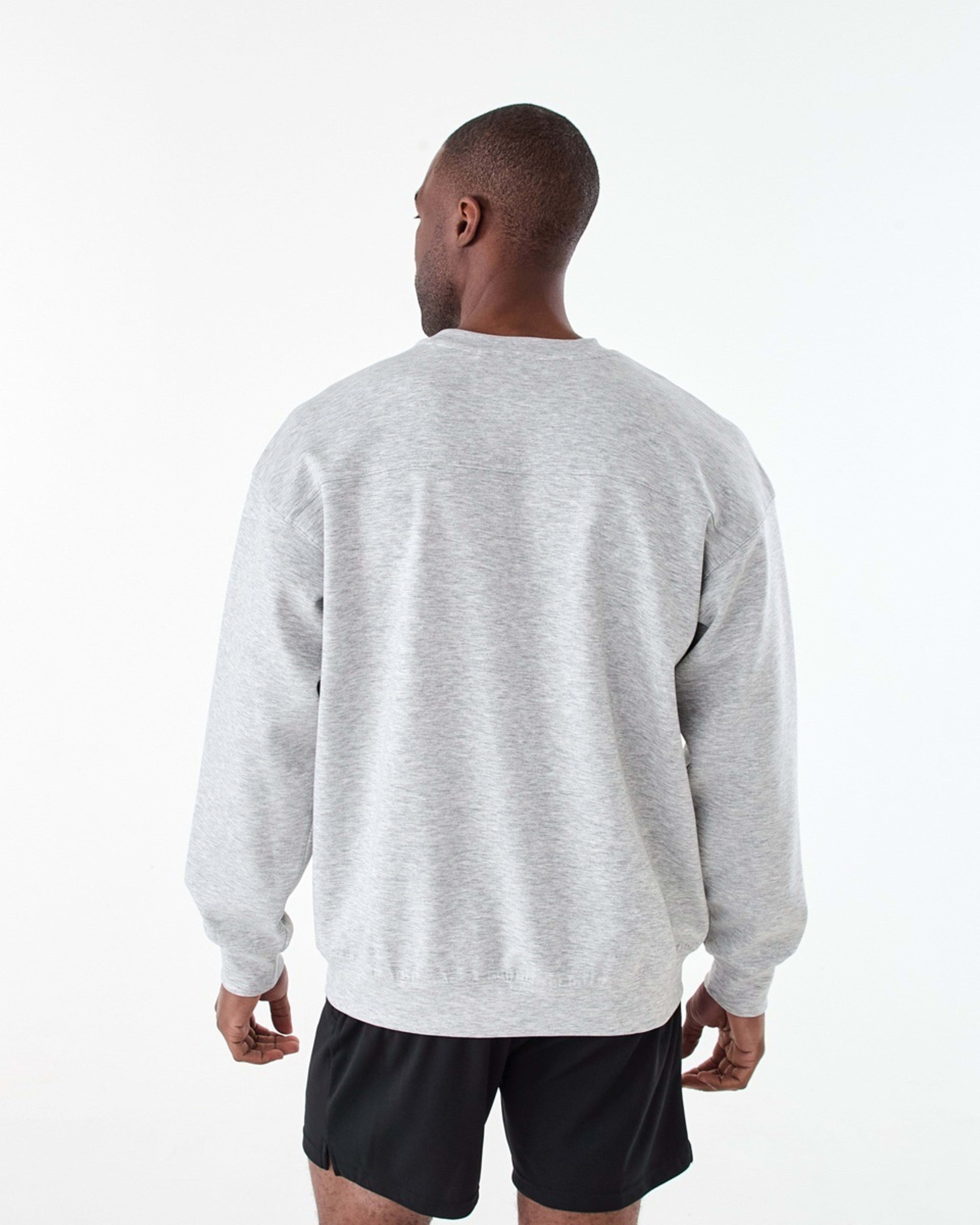 3 Active Mens Relaxed Scuba Crew Neck Sweatshirt GREY MARLE CORE, 3 of 6