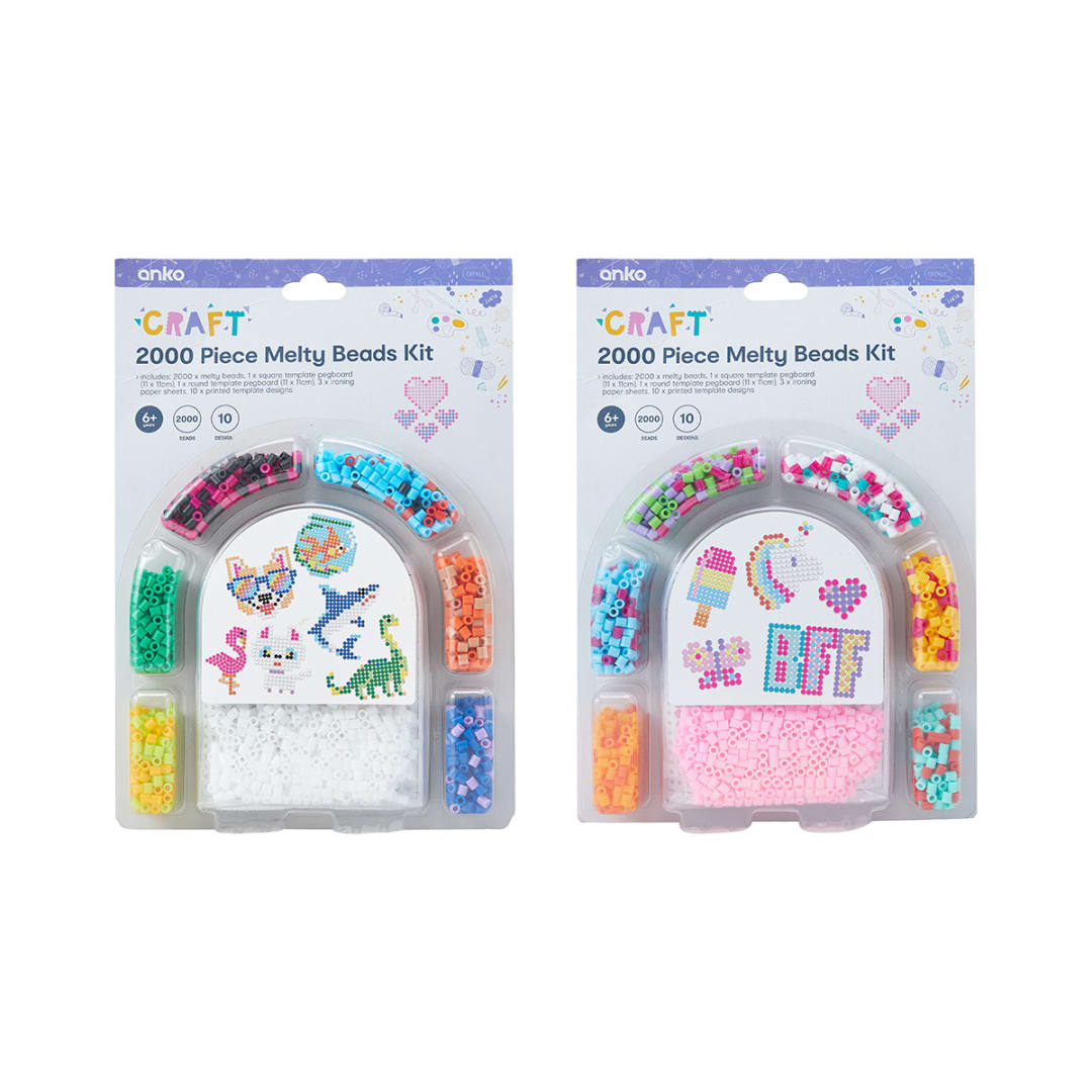 2000 Piece Melty Beads Kit Assorted Kmart