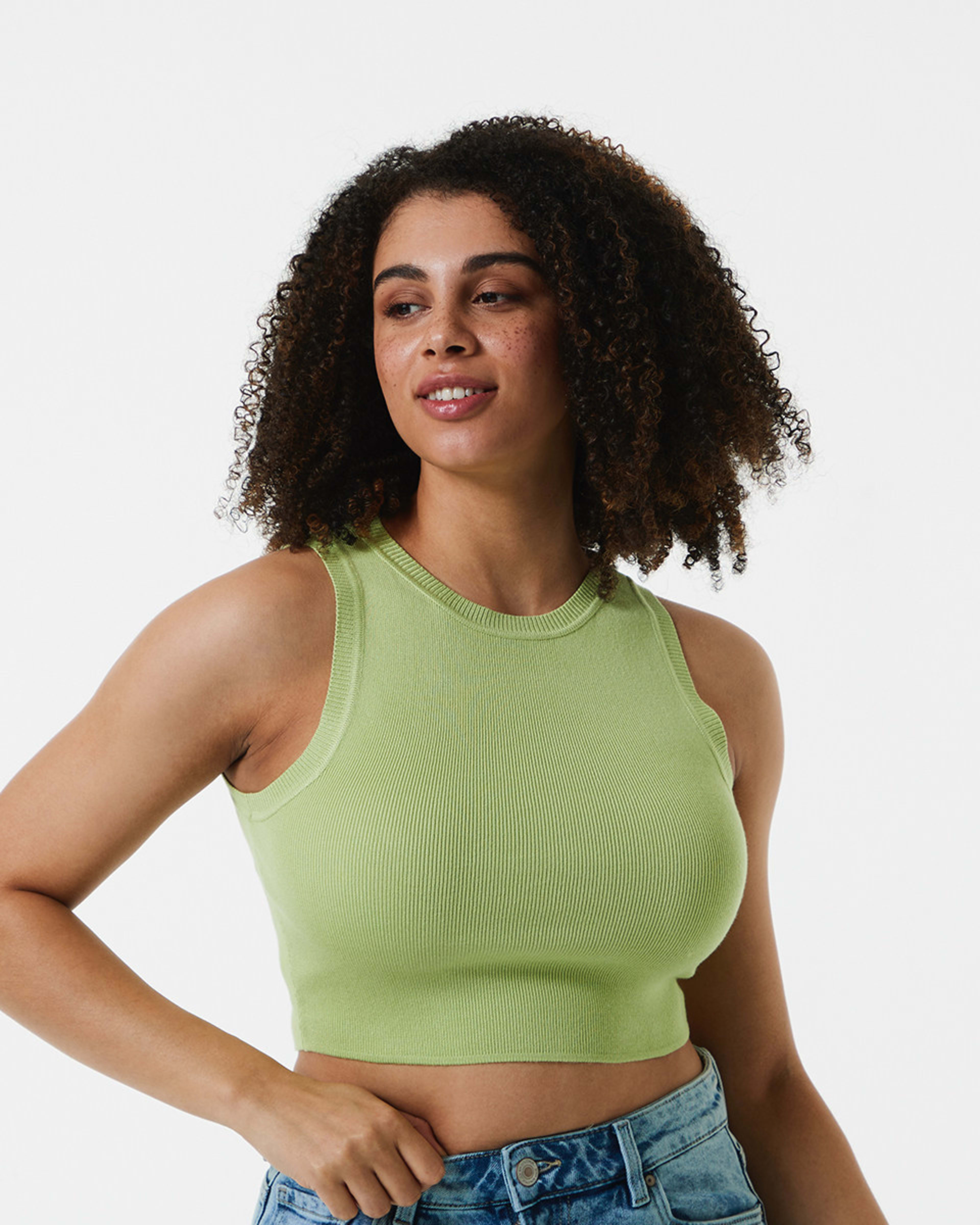 Sleeveless True Knit Crop Tank Top Kmart