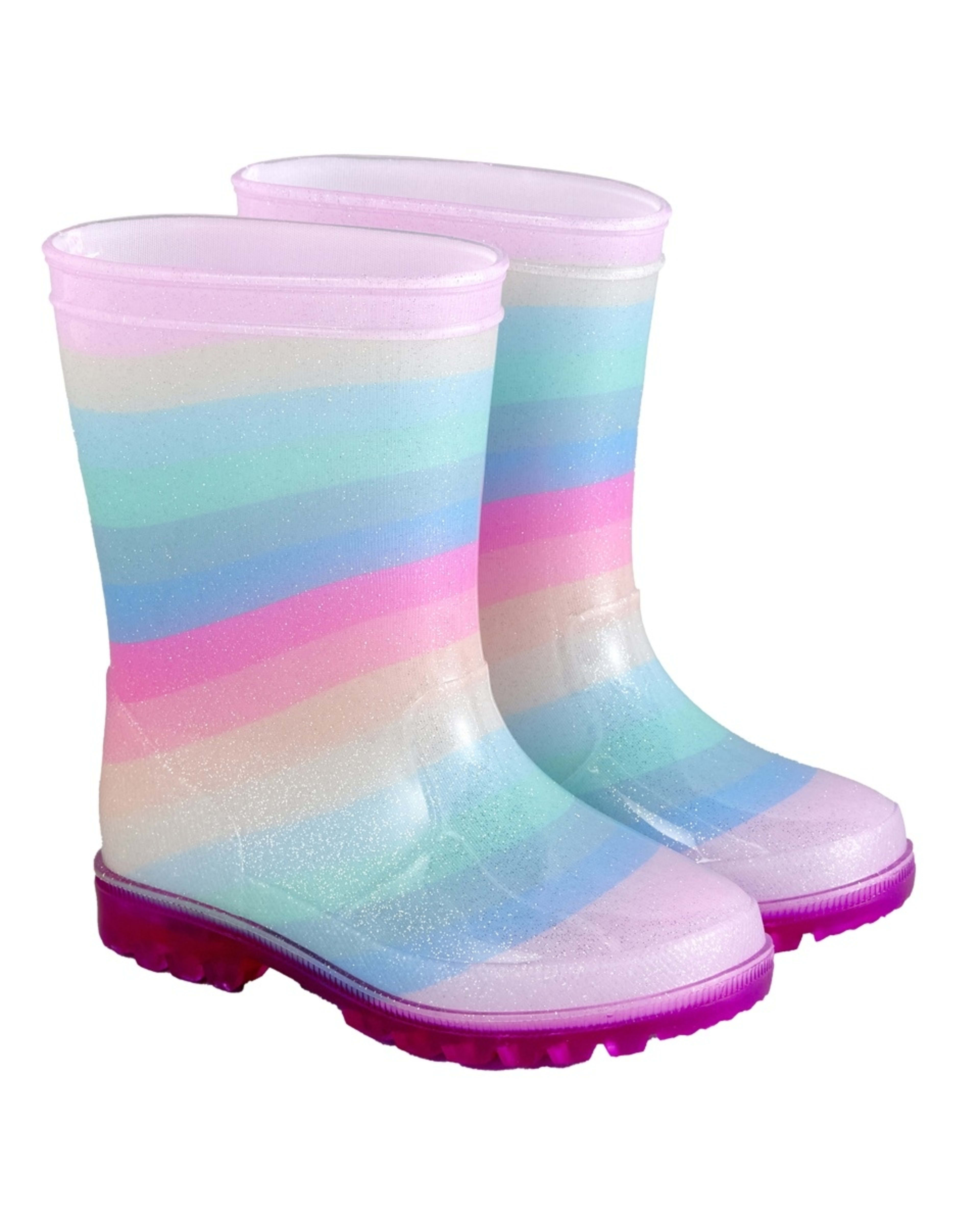 2 Junior Light Up Rainboots Rainbow Ombre, 2 of 6