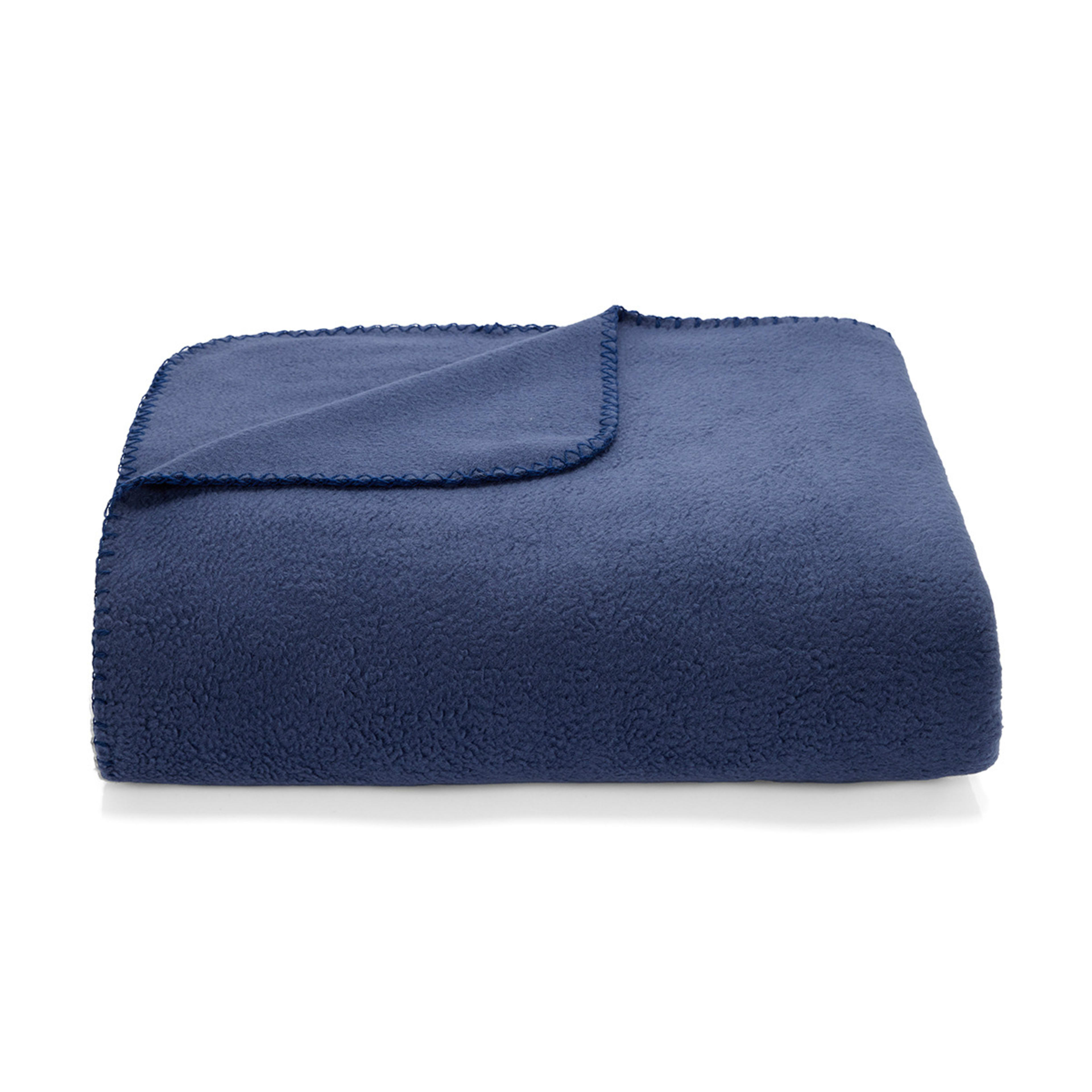 2 Polar Fleece Blanket - Double/Queen Bed, Blue, 2 of 7