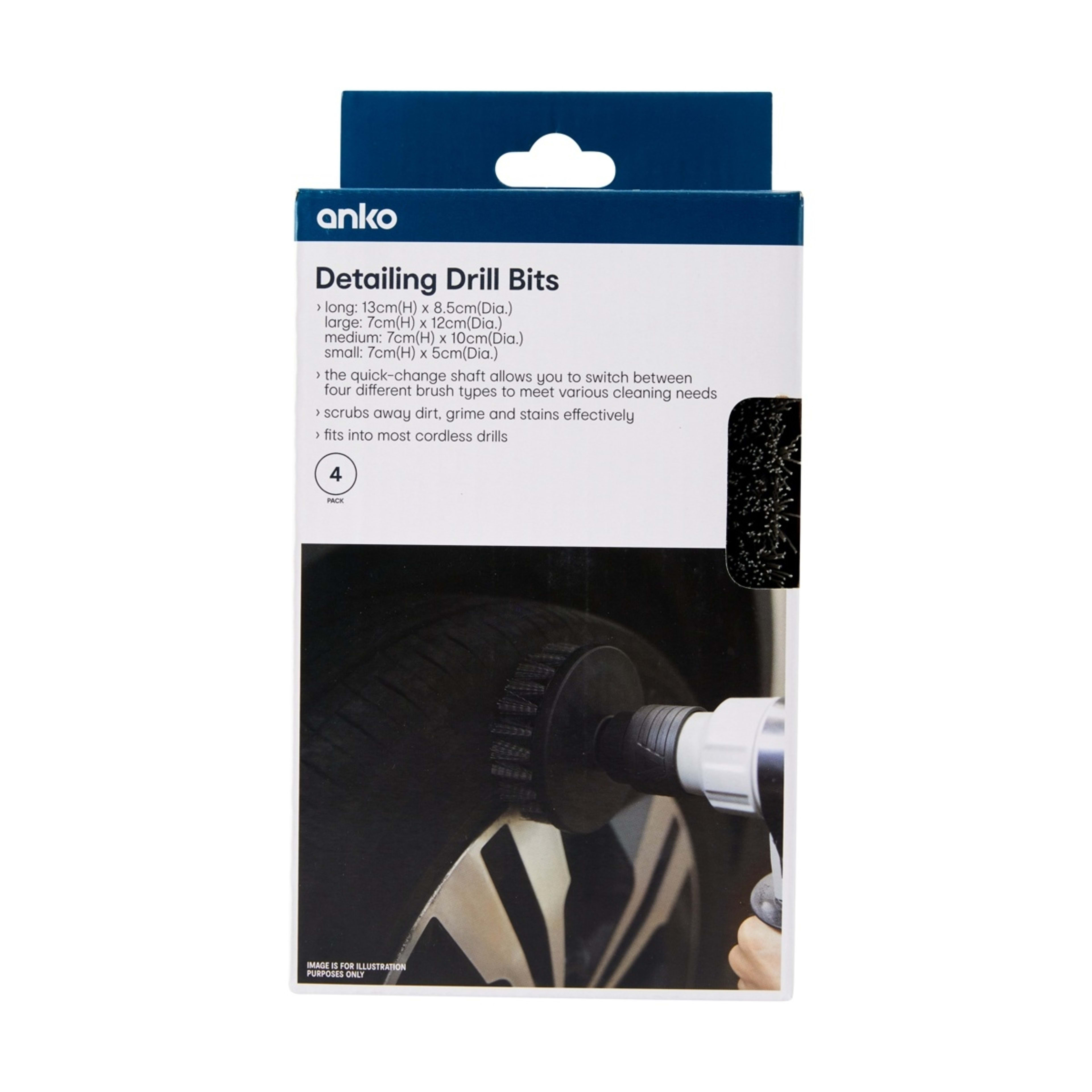 1 4 Pack Detailing Drill Bits