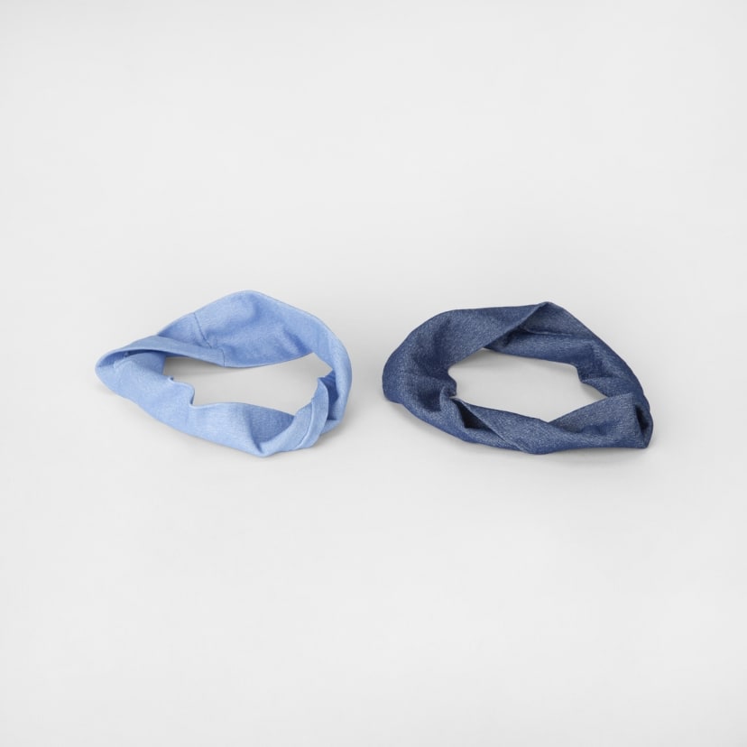 2 Pack Stretch Fabric Headbands Denim Kmart