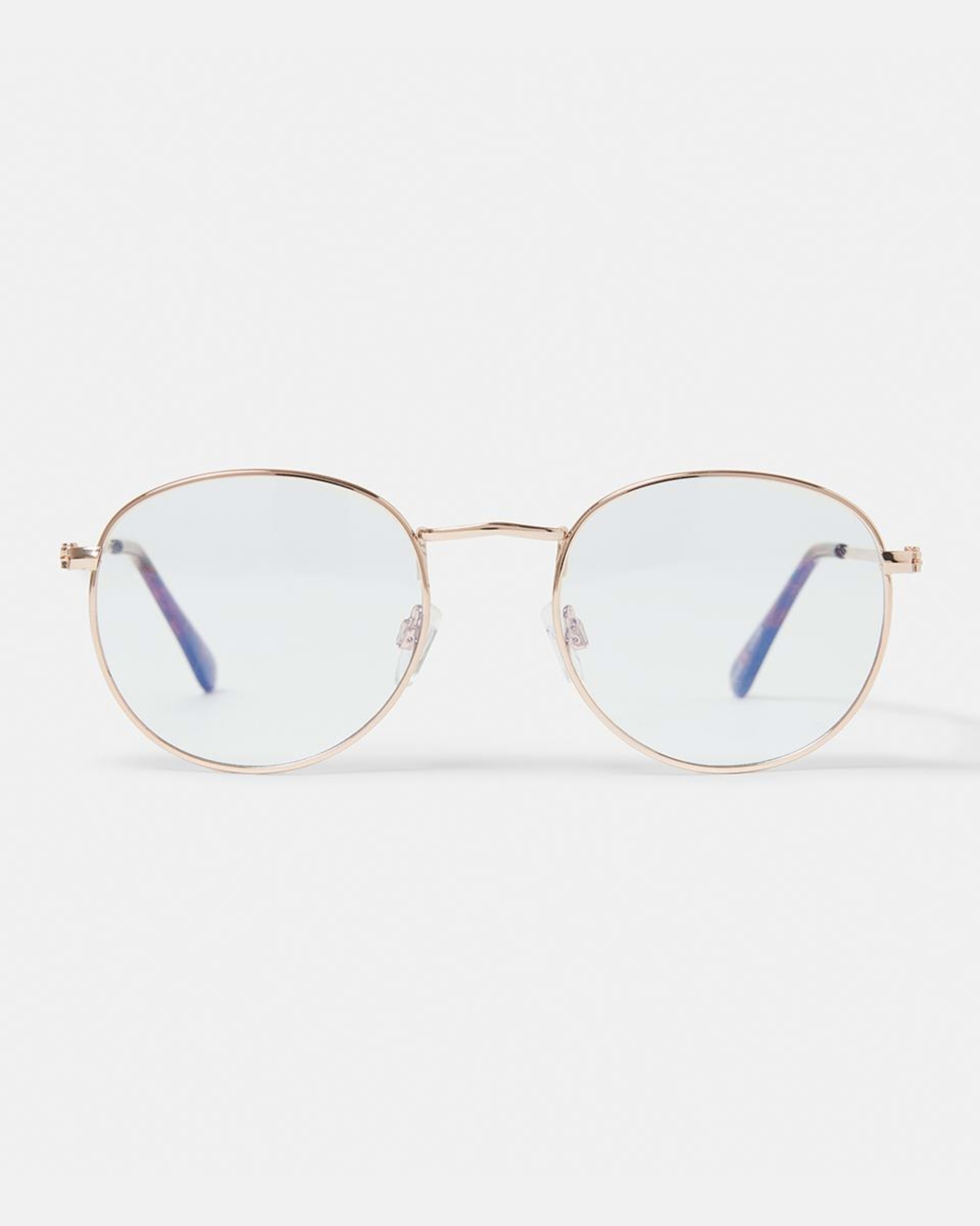 1 Classic Round Blue Light Glasses Gold, 1 of 6