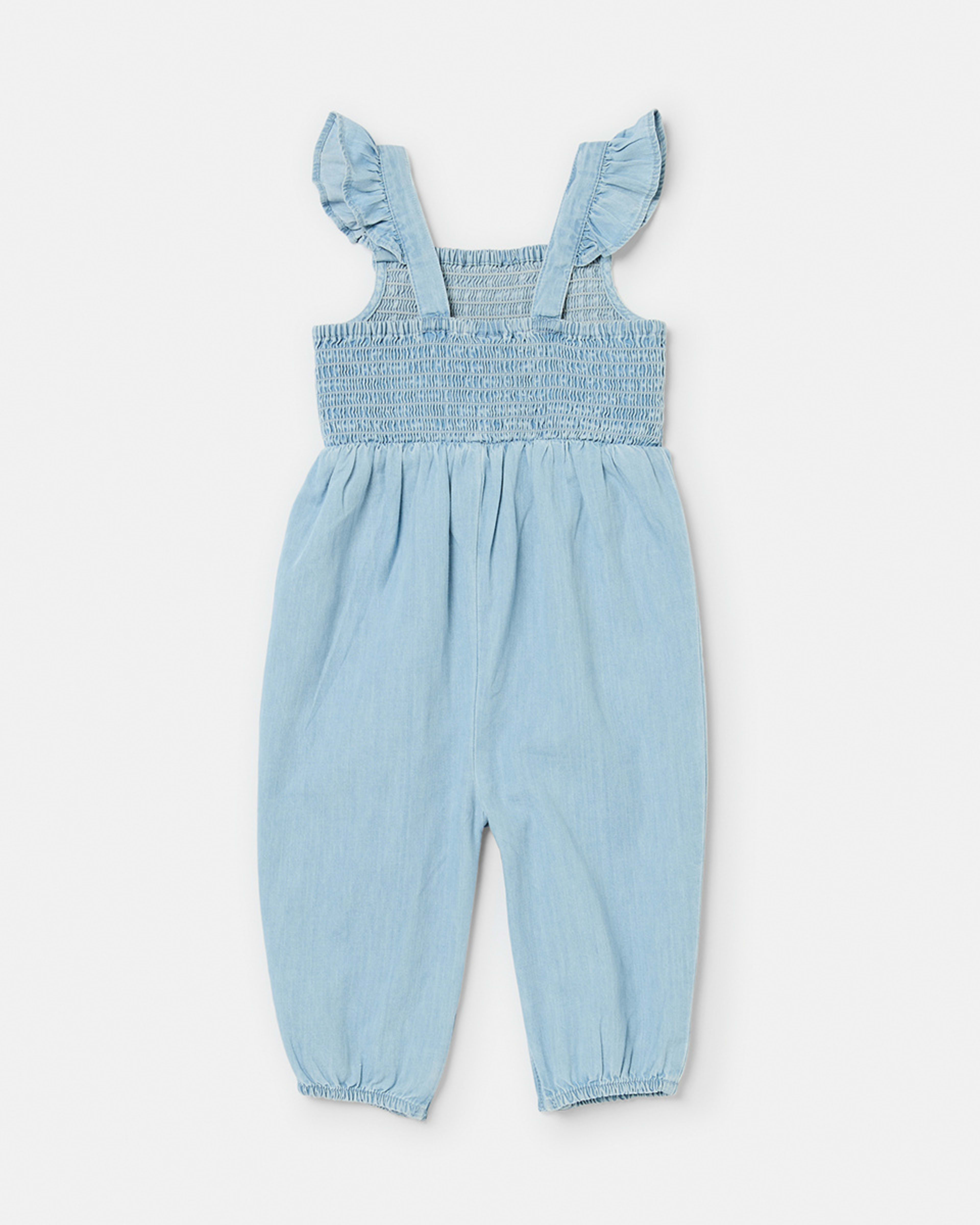 2 Shirred Romper Chambray, 2 of 3