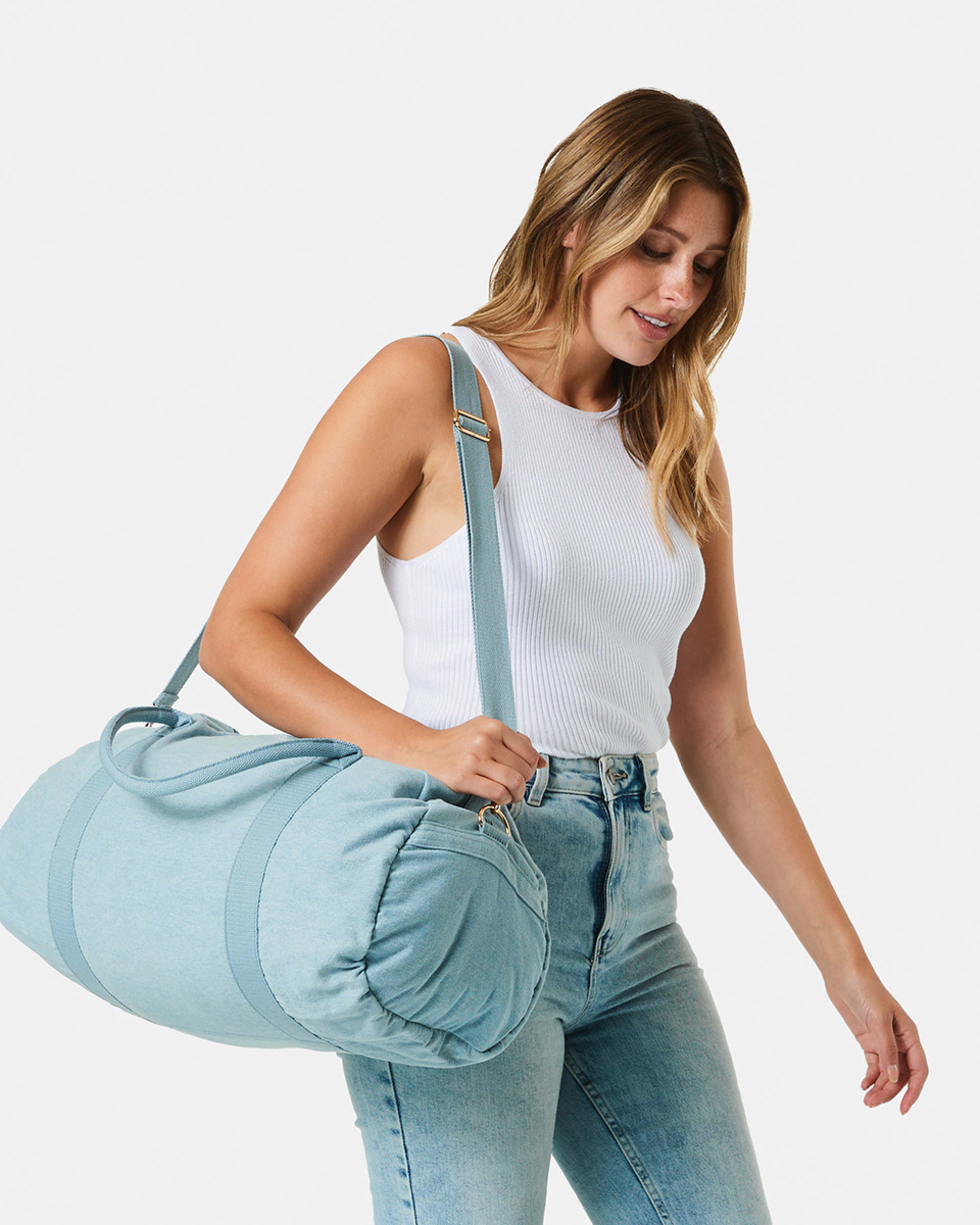 5 Casual Weekender Bag Chambray, 5 of 5