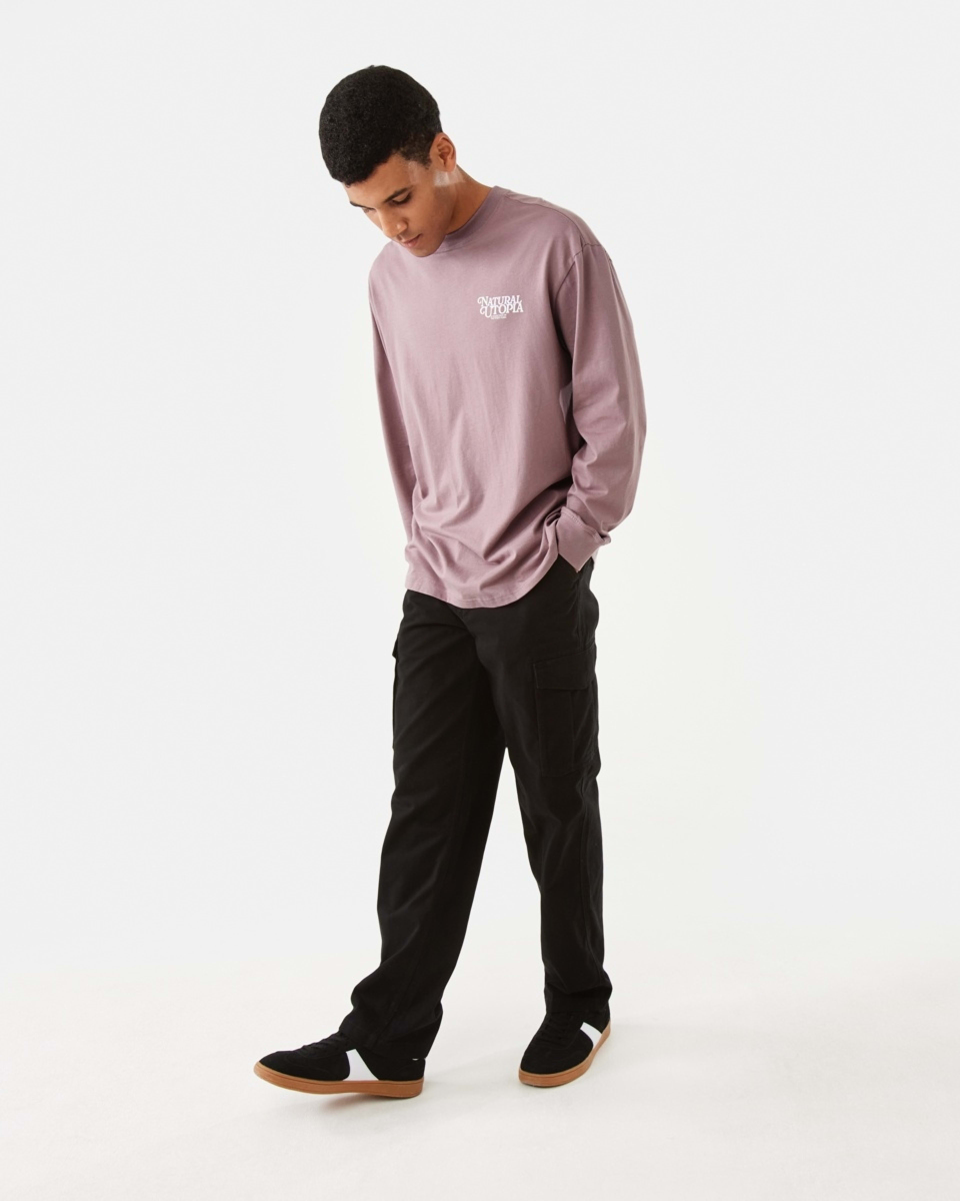 3 Long Sleeve Oversized Graphic T-shirt Pur Hther, 3 of 10