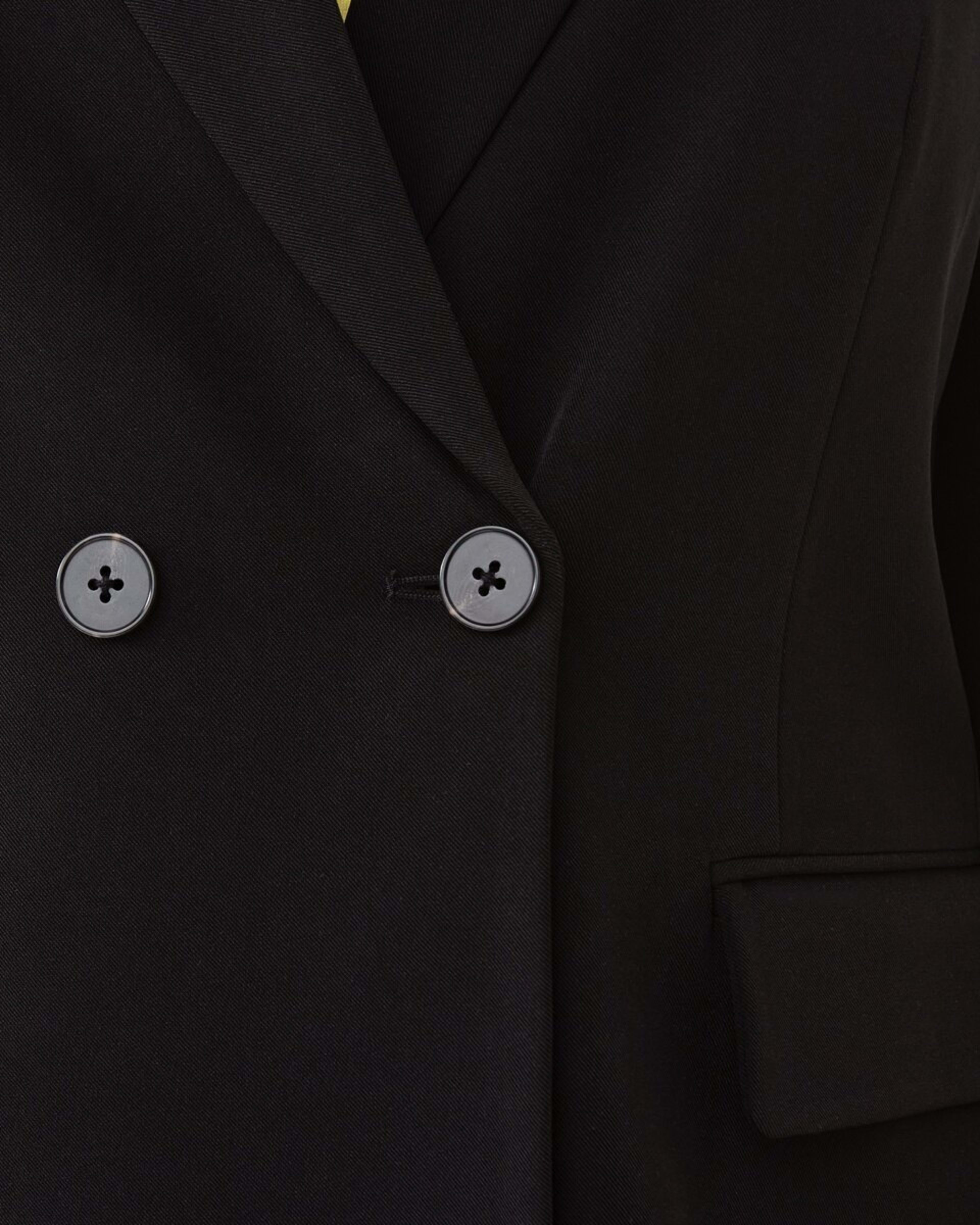 7 Premium Double Breasted Blazer Black, 7 of 8