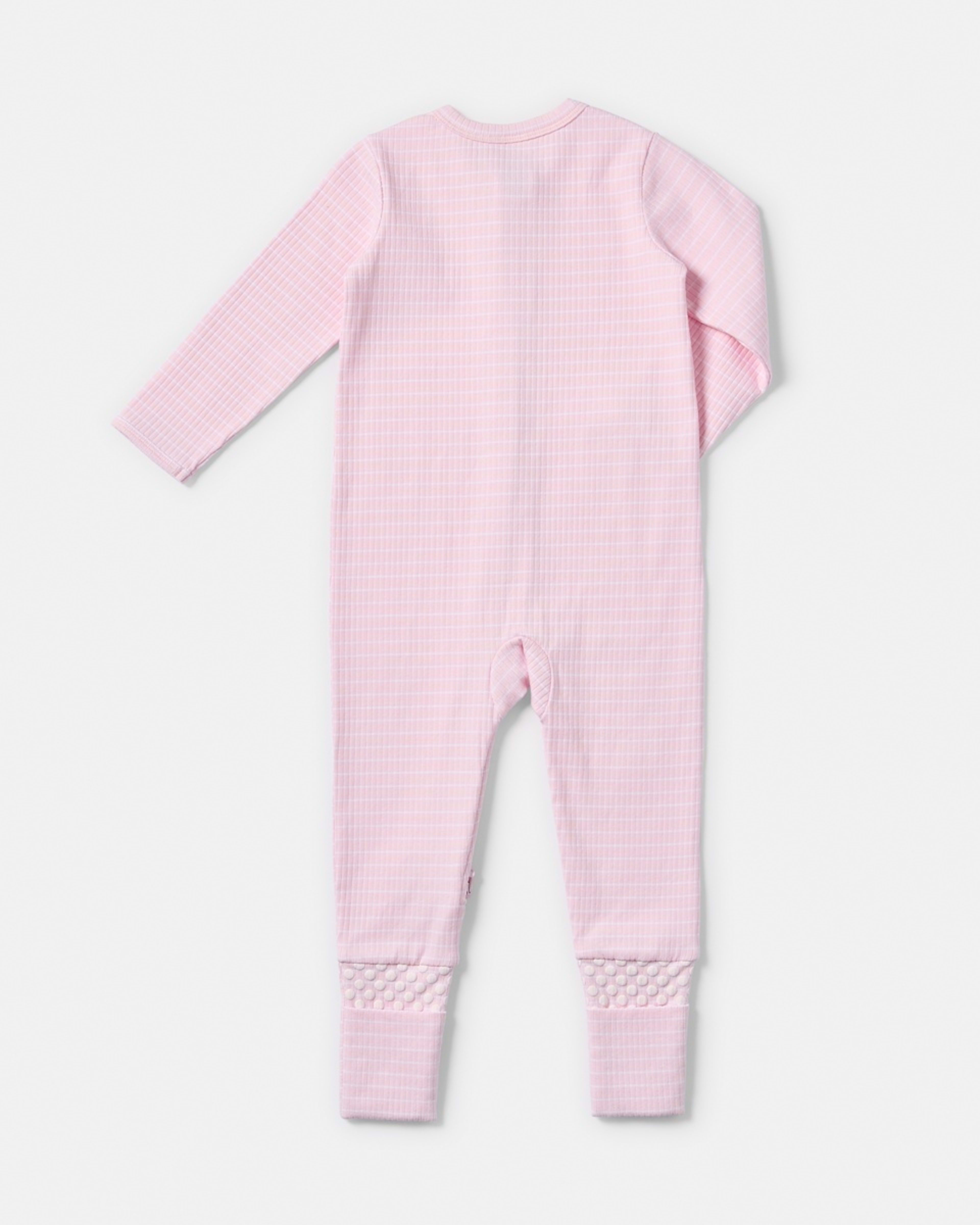 2 Rib Turn Cuff Coverall PINK STRIPES, 2 of 3