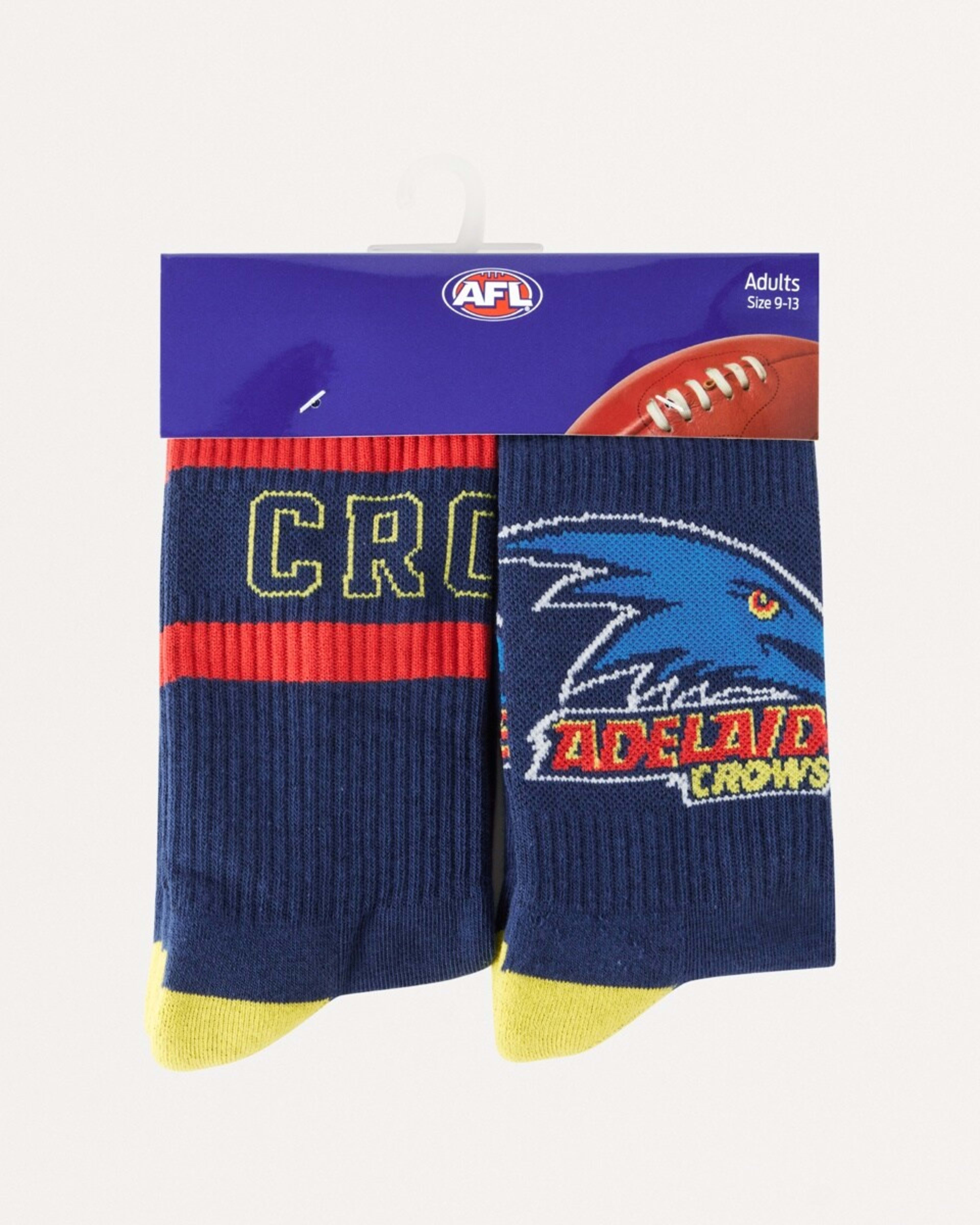 3 2 Pack Official AFL Adult Socks Adelaide, 3 of 3