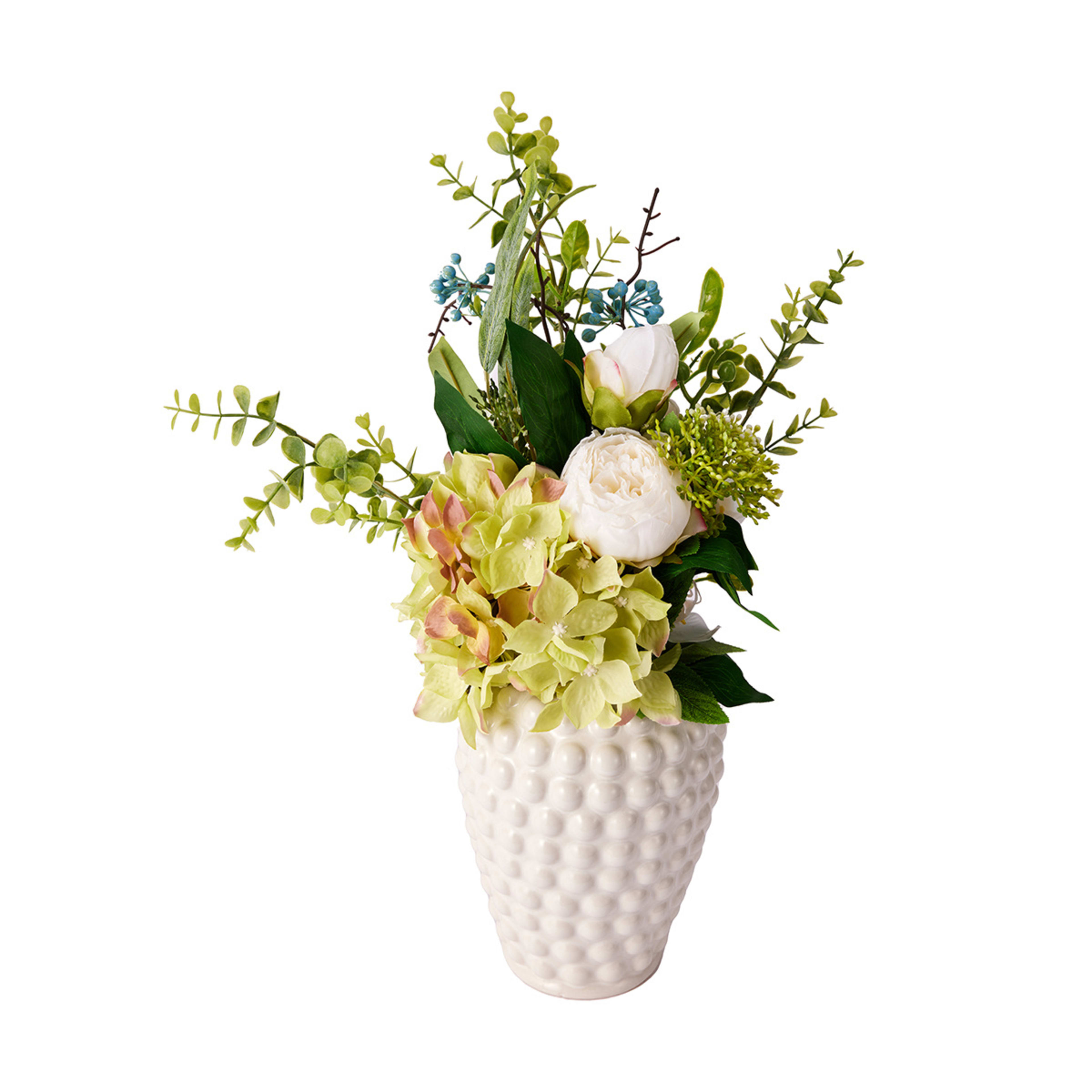 Artificial Flowers in Bubble Vase Kmart
