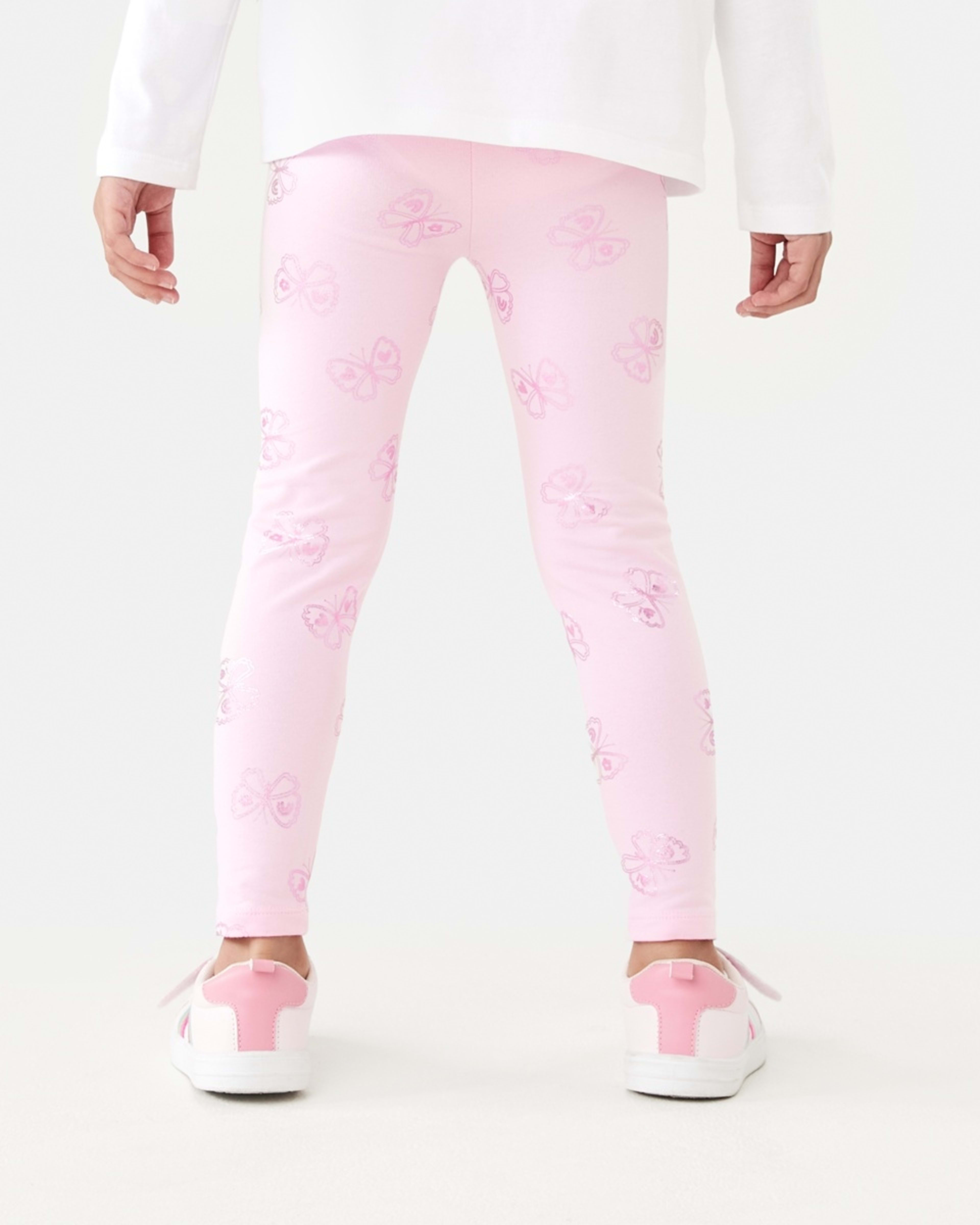 2 Foil Leggings Blossom Butterfly Pearl Pink, 2 of 8