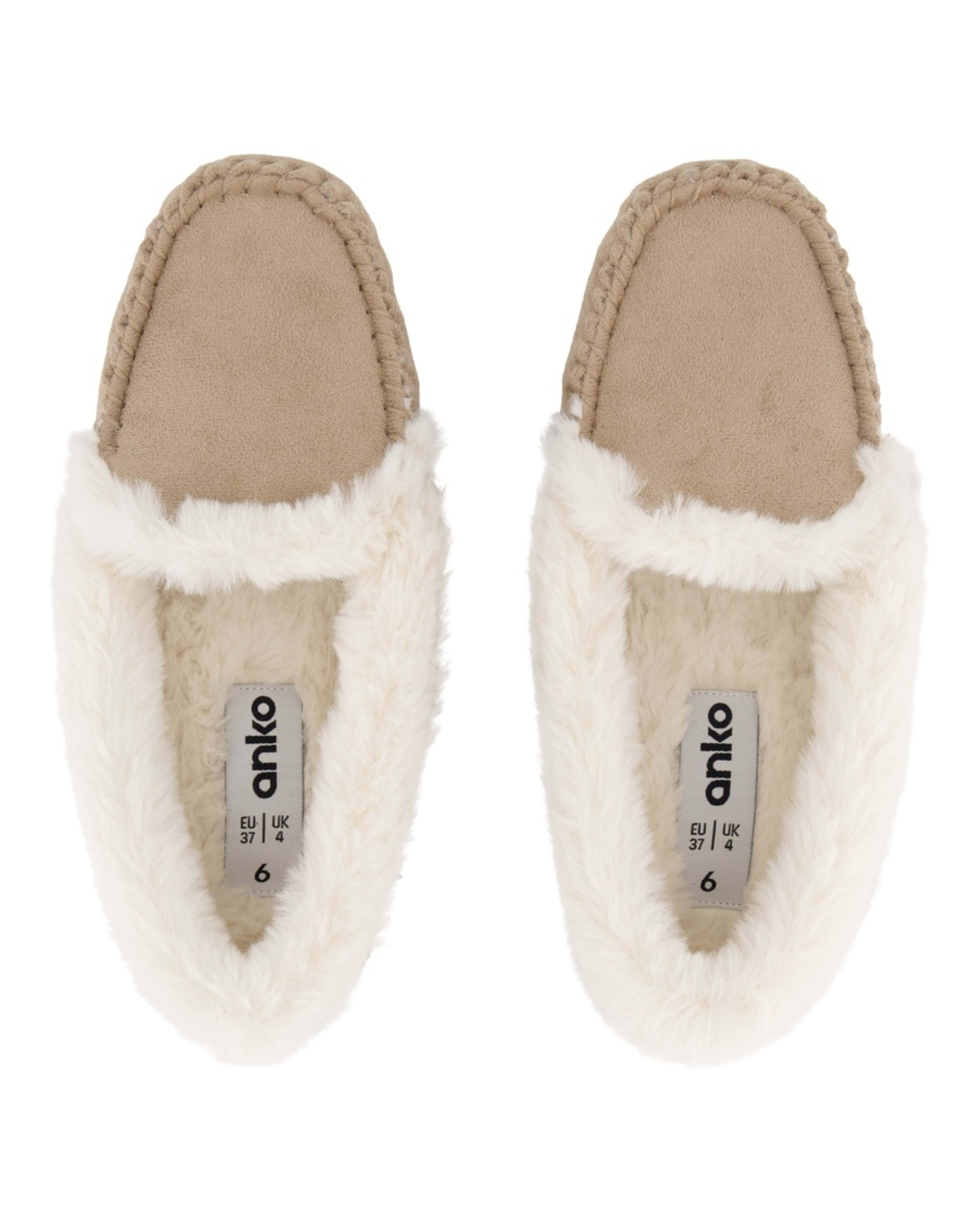 2 Elevated Microsuede Moccasins Ivry Beige, 2 of 3