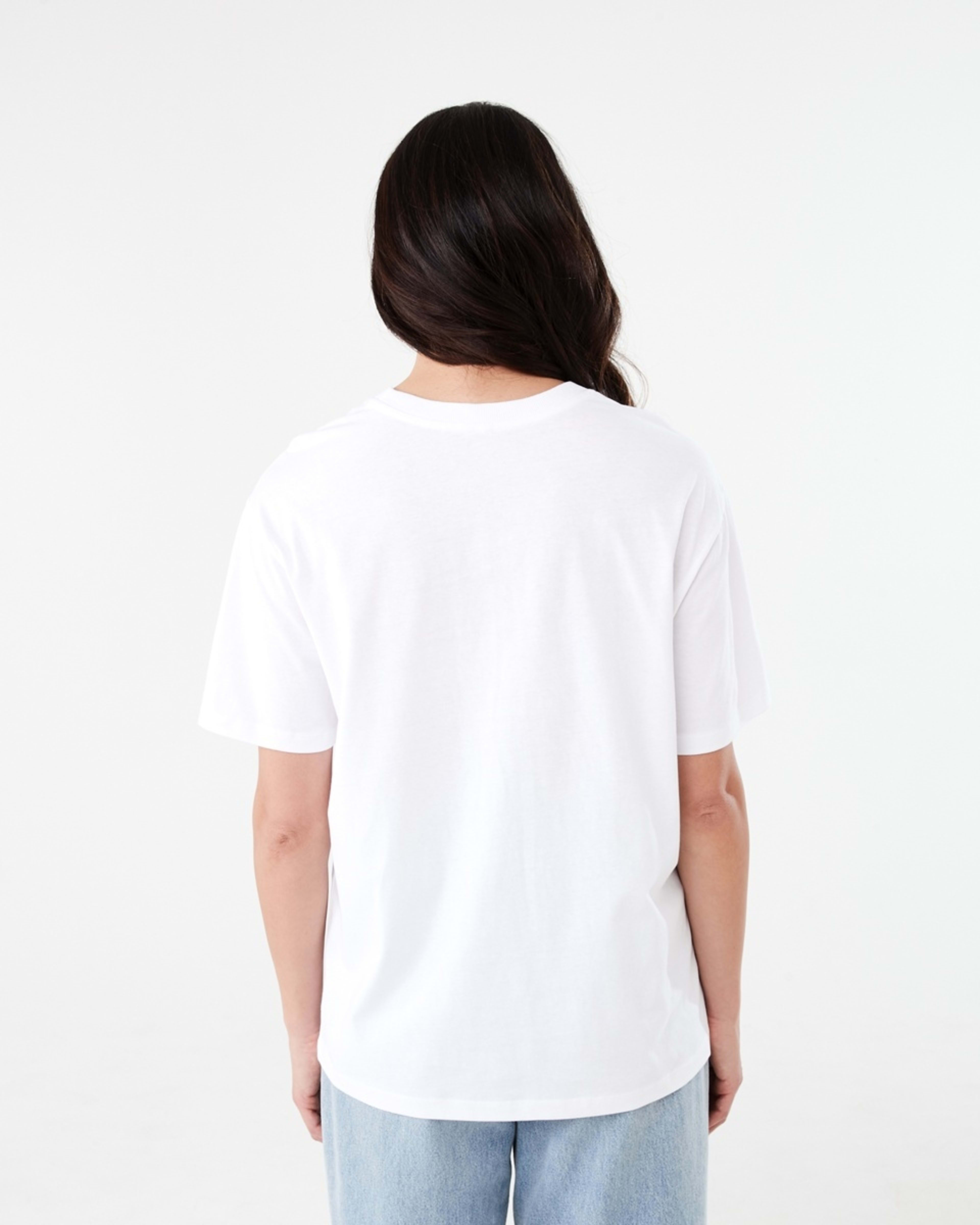 3 Short Sleeve Oversized Boyfriend T-shirt SAINT MALO WHITE, 3 of 5