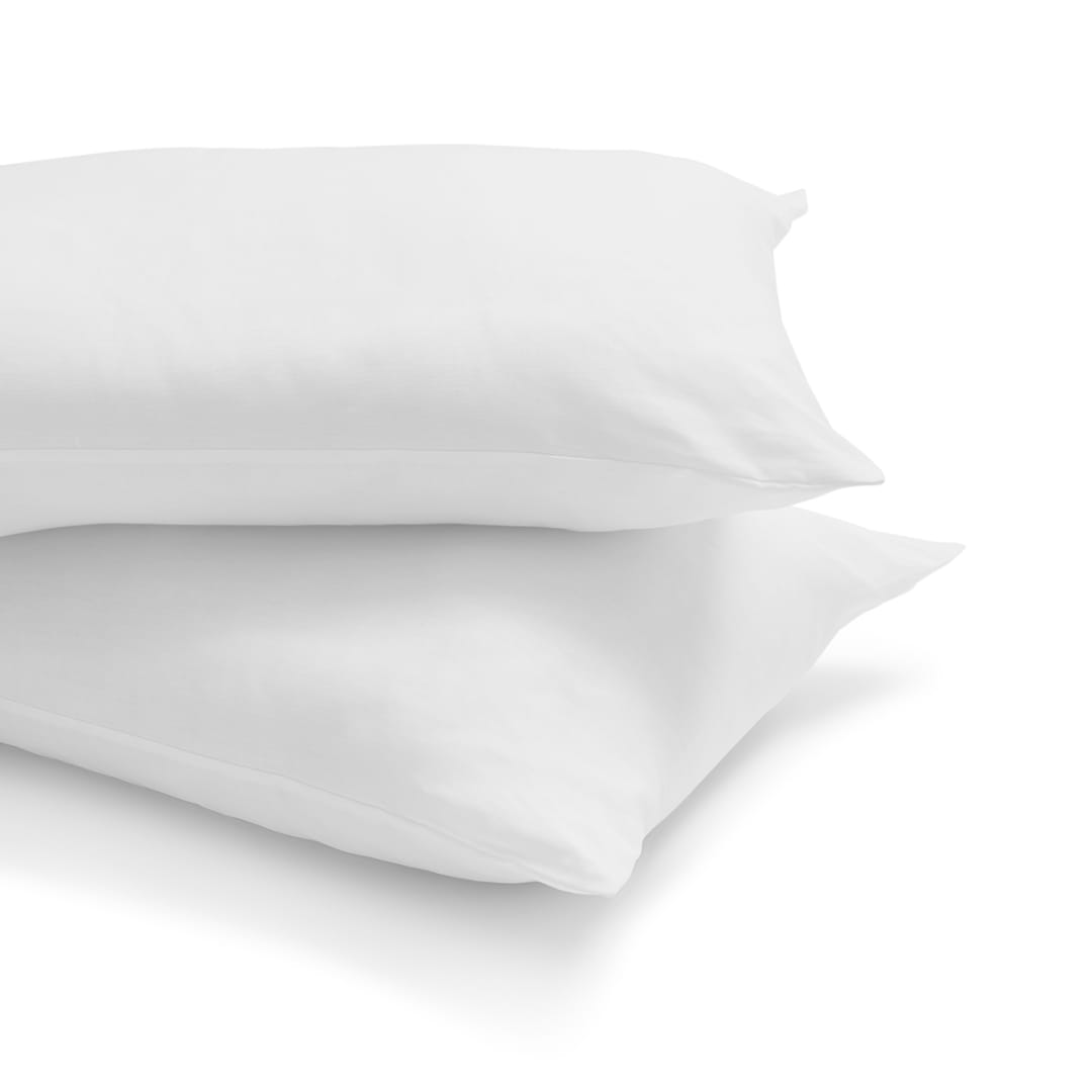 2 Pack Cotton Rich Cover Pillows Medium Profile, White Kmart NZ