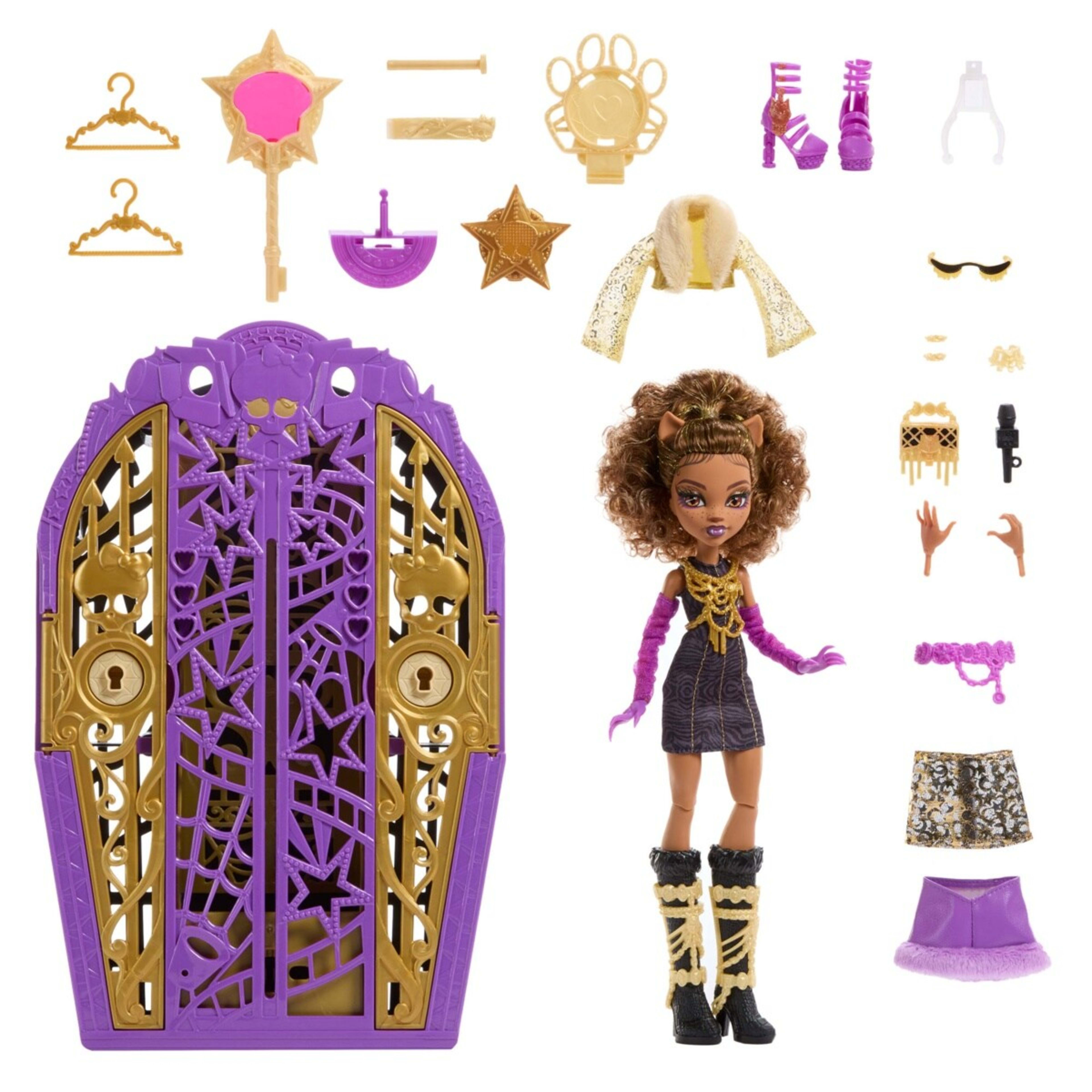 2 Monster High Skulltimate Secrets Hauntlywood Mysteries Clawdeen Wolf Doll, 2 of 6