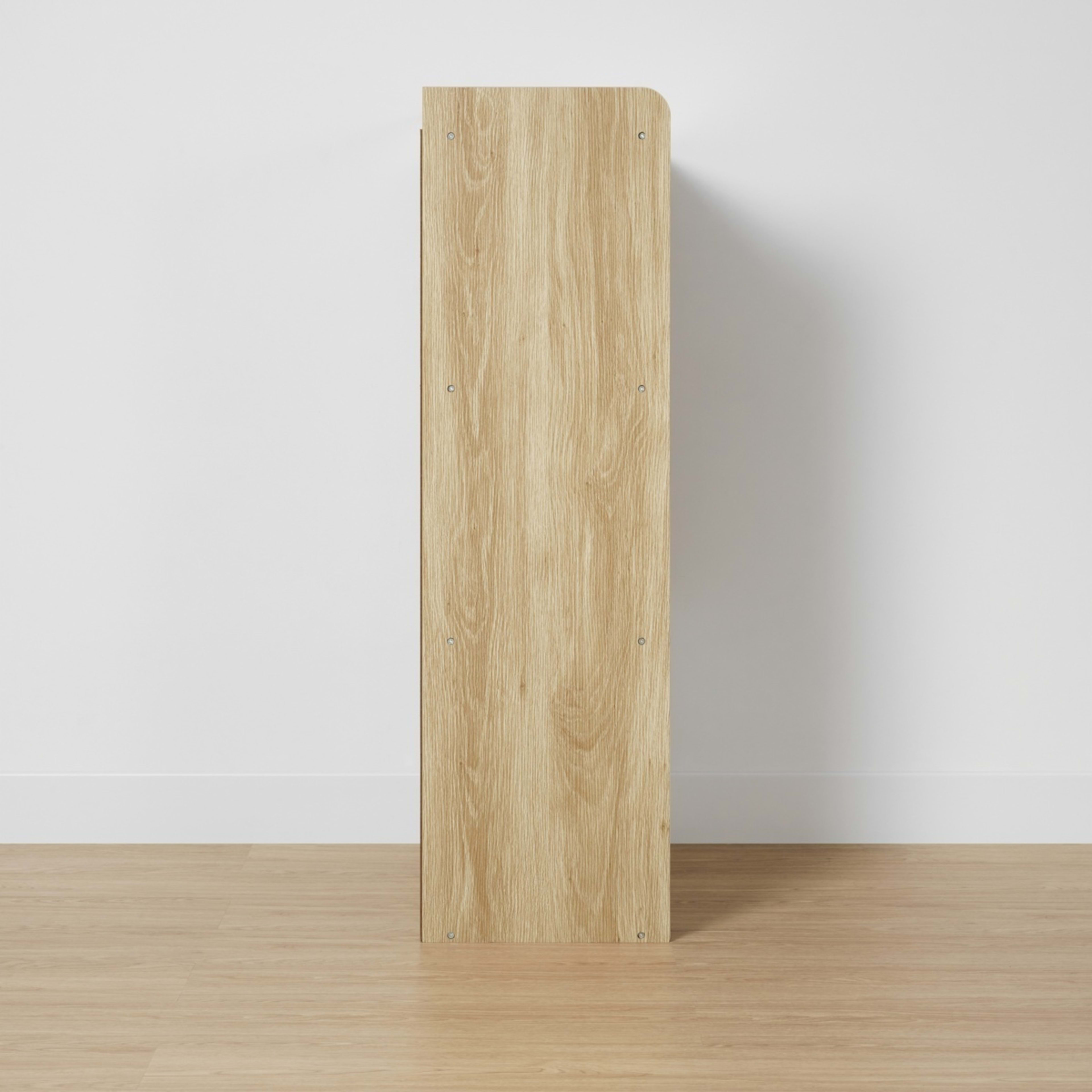 5 Oak Look and White Shelf with Cupboard, 5 of 10