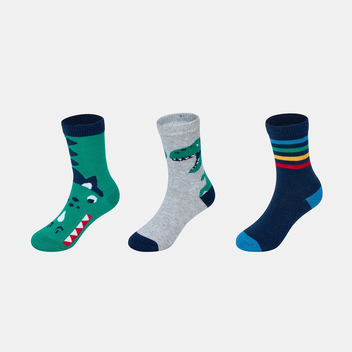 3 Pack Ribbed Crew Socks Kmart