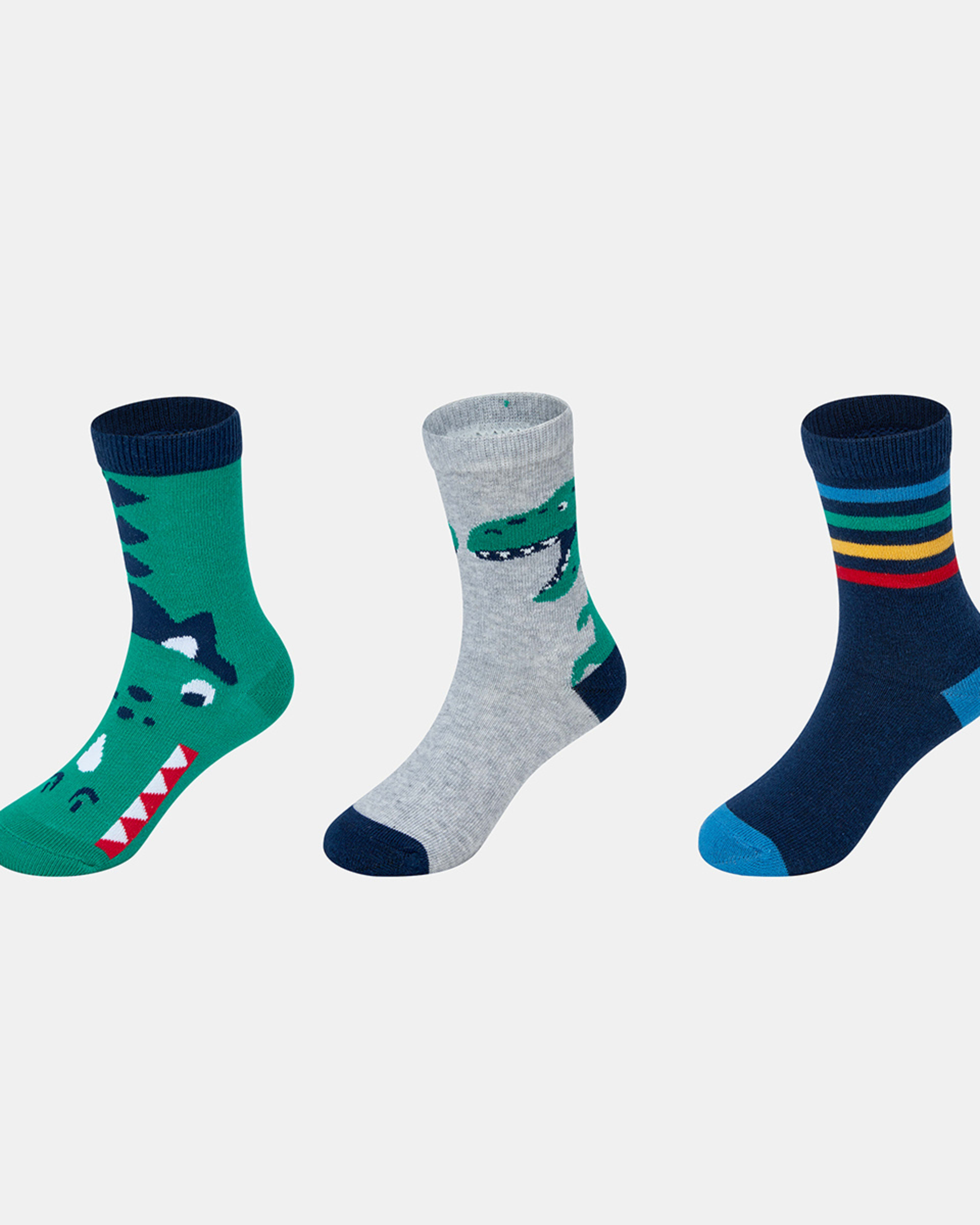 3 Pack Ribbed Crew Socks Kmart